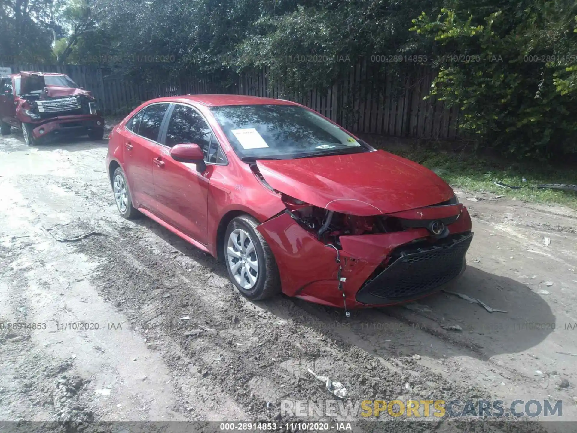 1 Photograph of a damaged car JTDEPRAE8LJ082901 TOYOTA COROLLA 2020