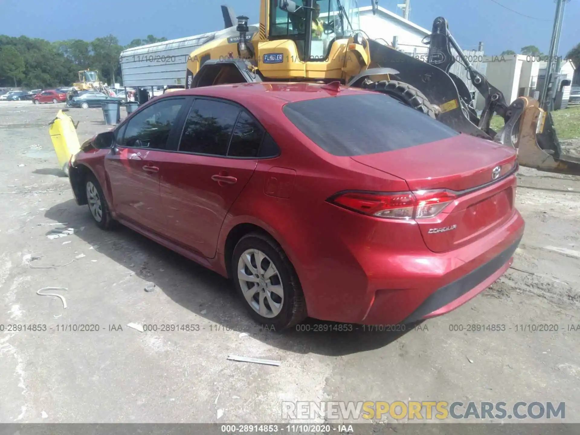 3 Photograph of a damaged car JTDEPRAE8LJ082901 TOYOTA COROLLA 2020