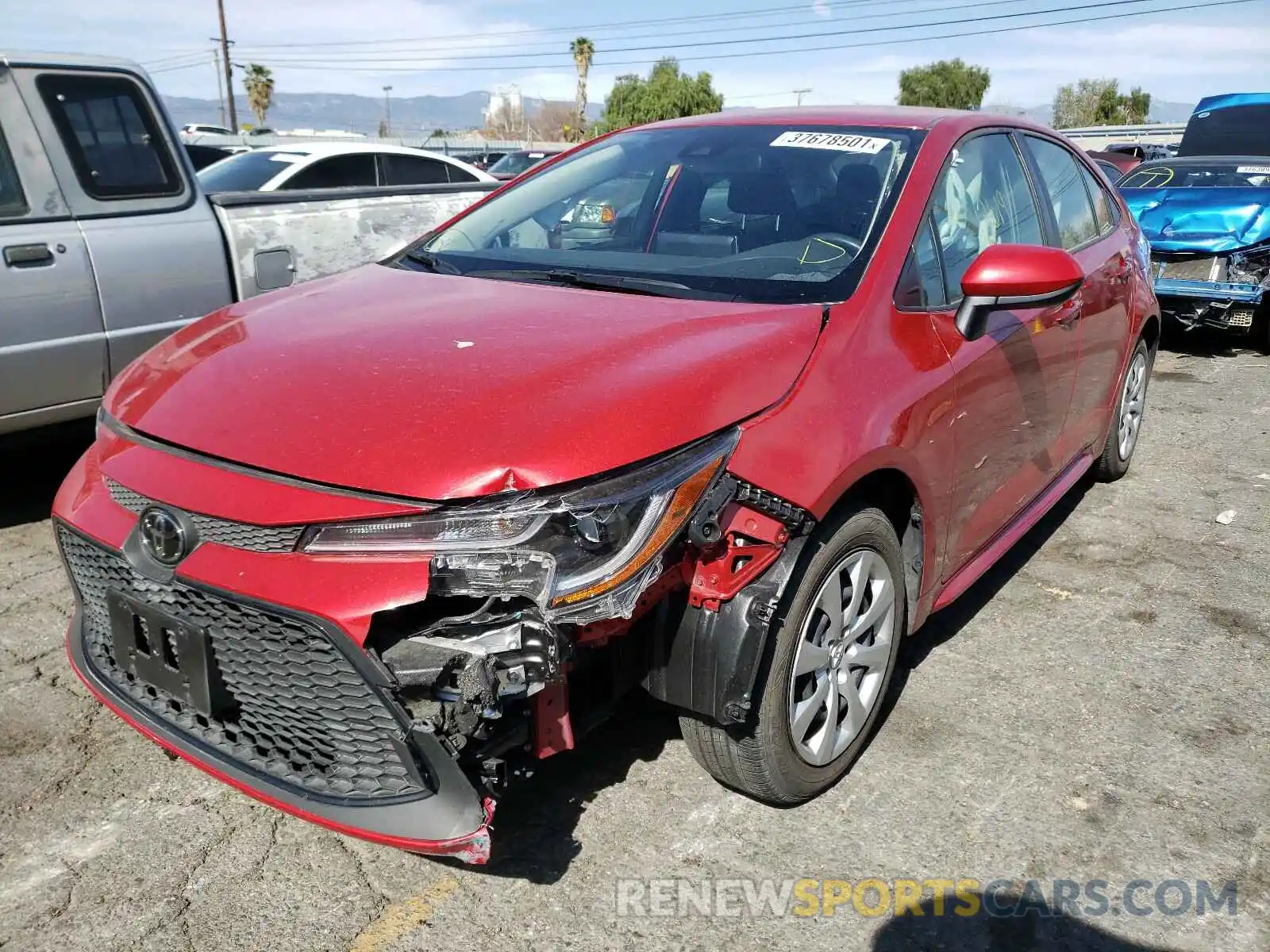 2 Photograph of a damaged car JTDEPRAE8LJ083143 TOYOTA COROLLA 2020