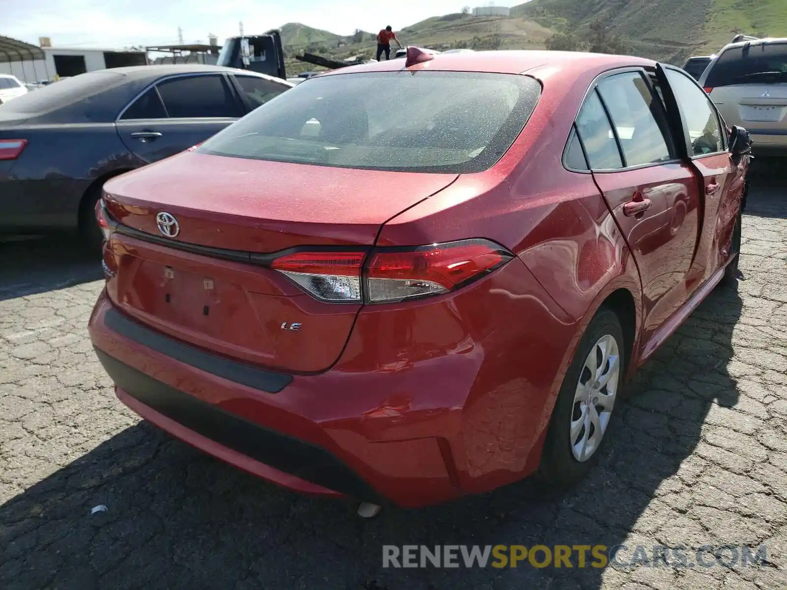 4 Photograph of a damaged car JTDEPRAE8LJ083143 TOYOTA COROLLA 2020