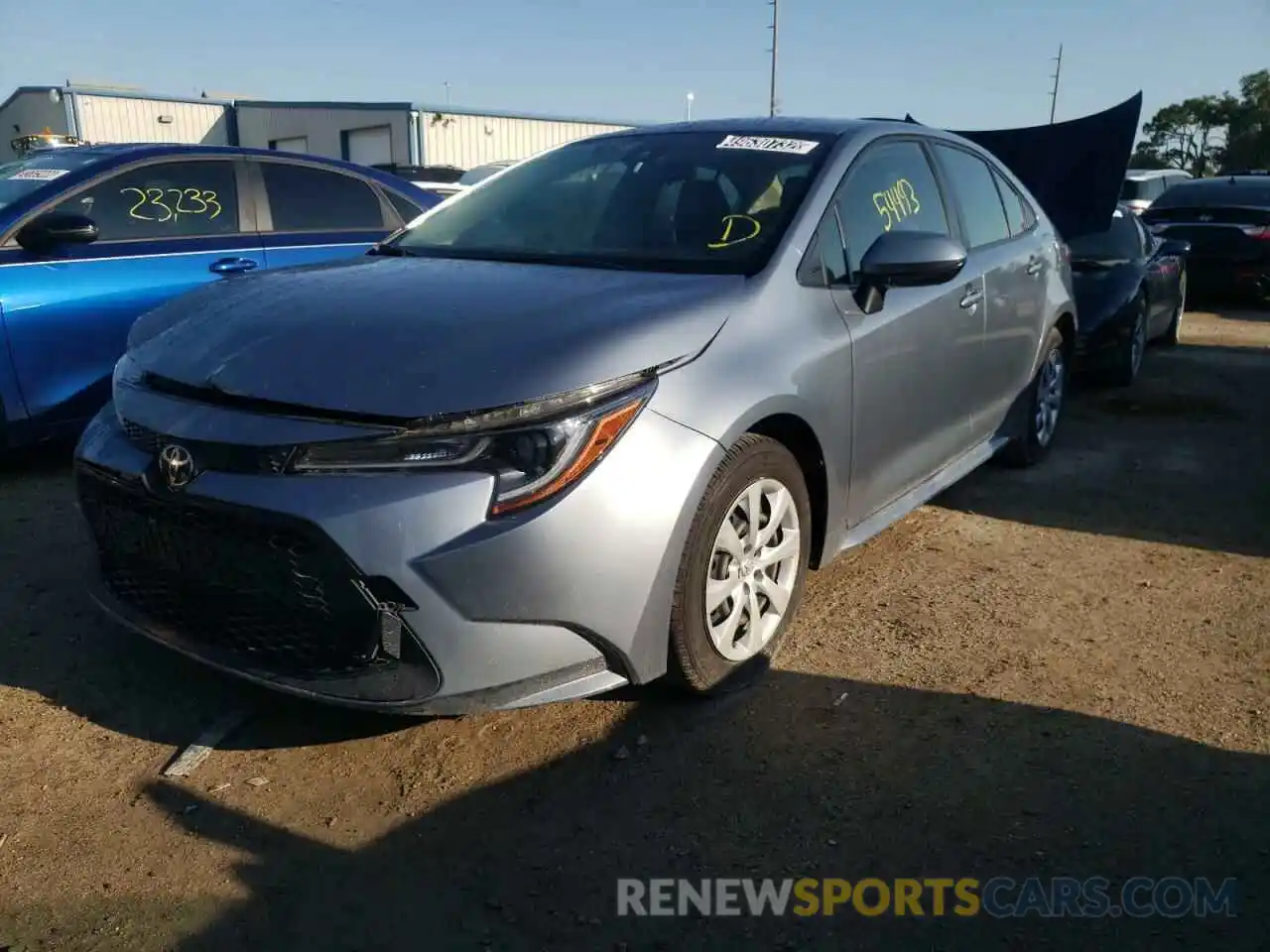 2 Photograph of a damaged car JTDEPRAE8LJ083904 TOYOTA COROLLA 2020