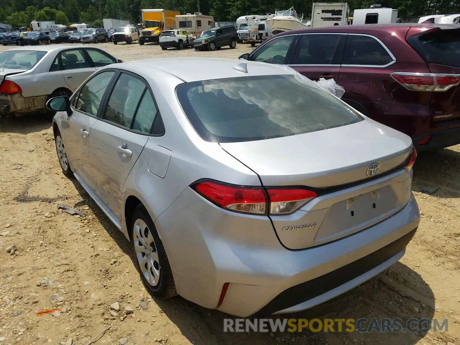 3 Photograph of a damaged car JTDEPRAE8LJ084311 TOYOTA COROLLA 2020