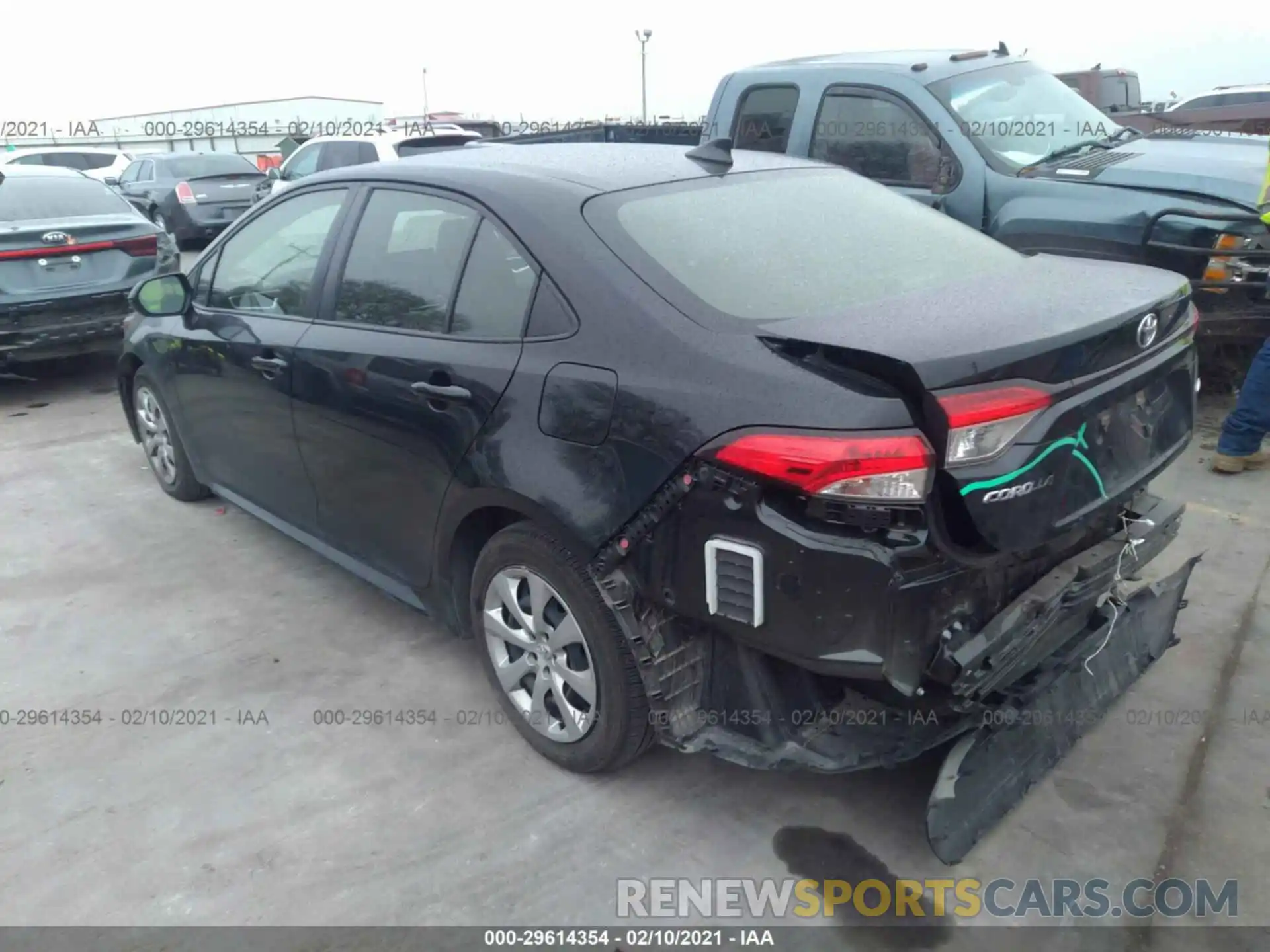 3 Photograph of a damaged car JTDEPRAE8LJ084356 TOYOTA COROLLA 2020