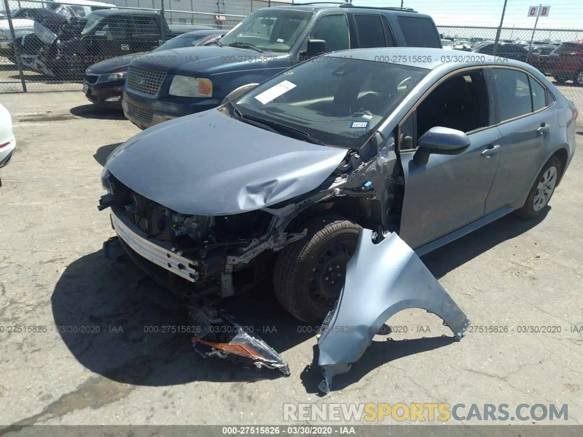 6 Photograph of a damaged car JTDEPRAE8LJ084650 TOYOTA COROLLA 2020