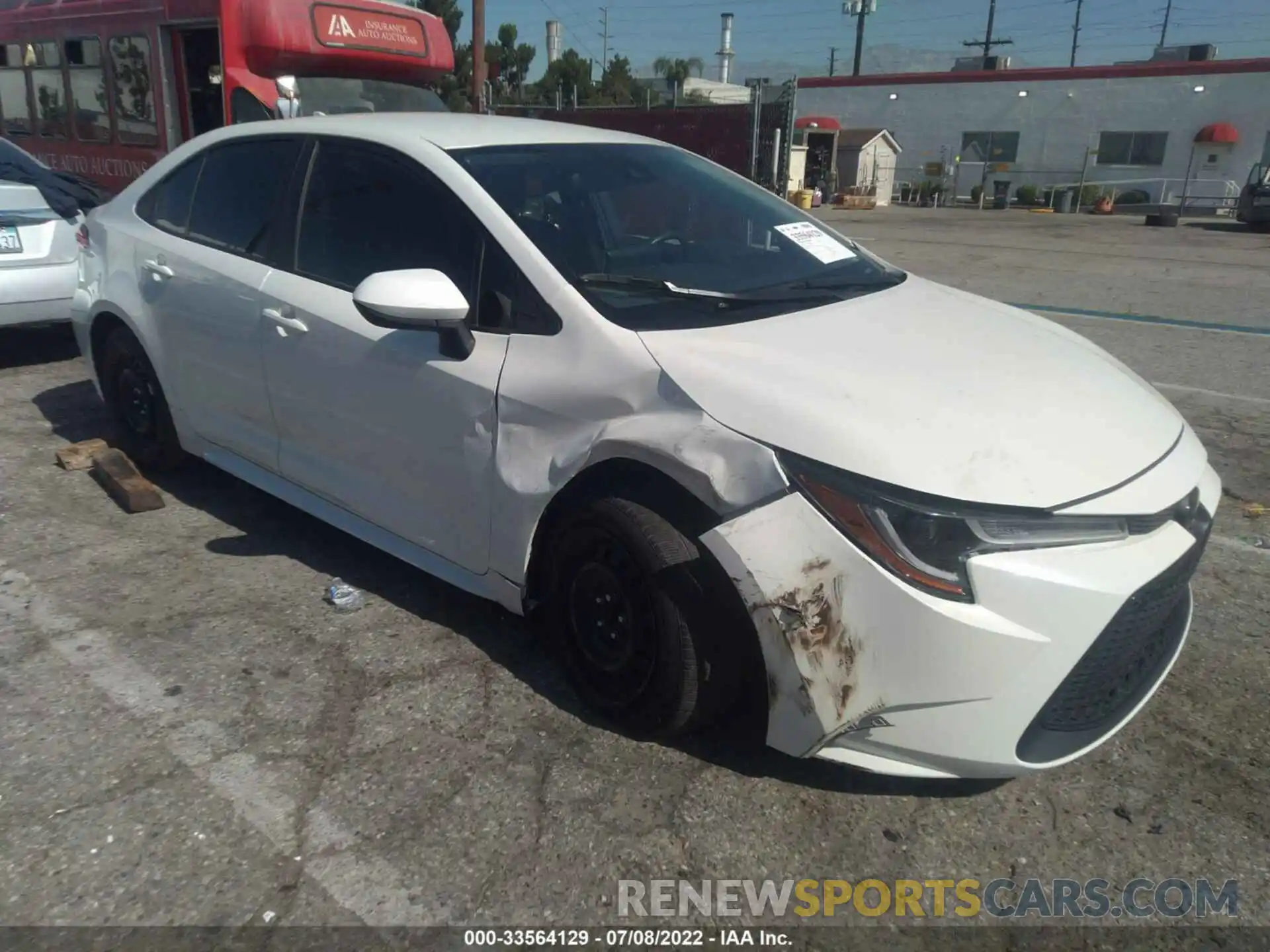 1 Photograph of a damaged car JTDEPRAE8LJ085362 TOYOTA COROLLA 2020