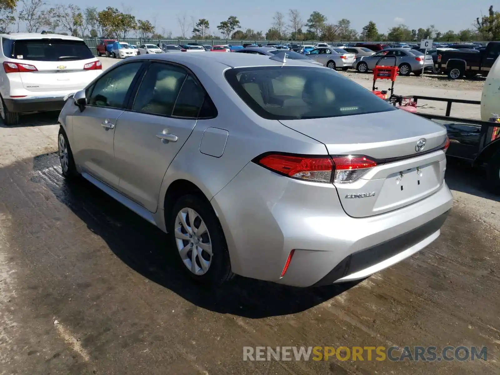 3 Photograph of a damaged car JTDEPRAE8LJ085393 TOYOTA COROLLA 2020