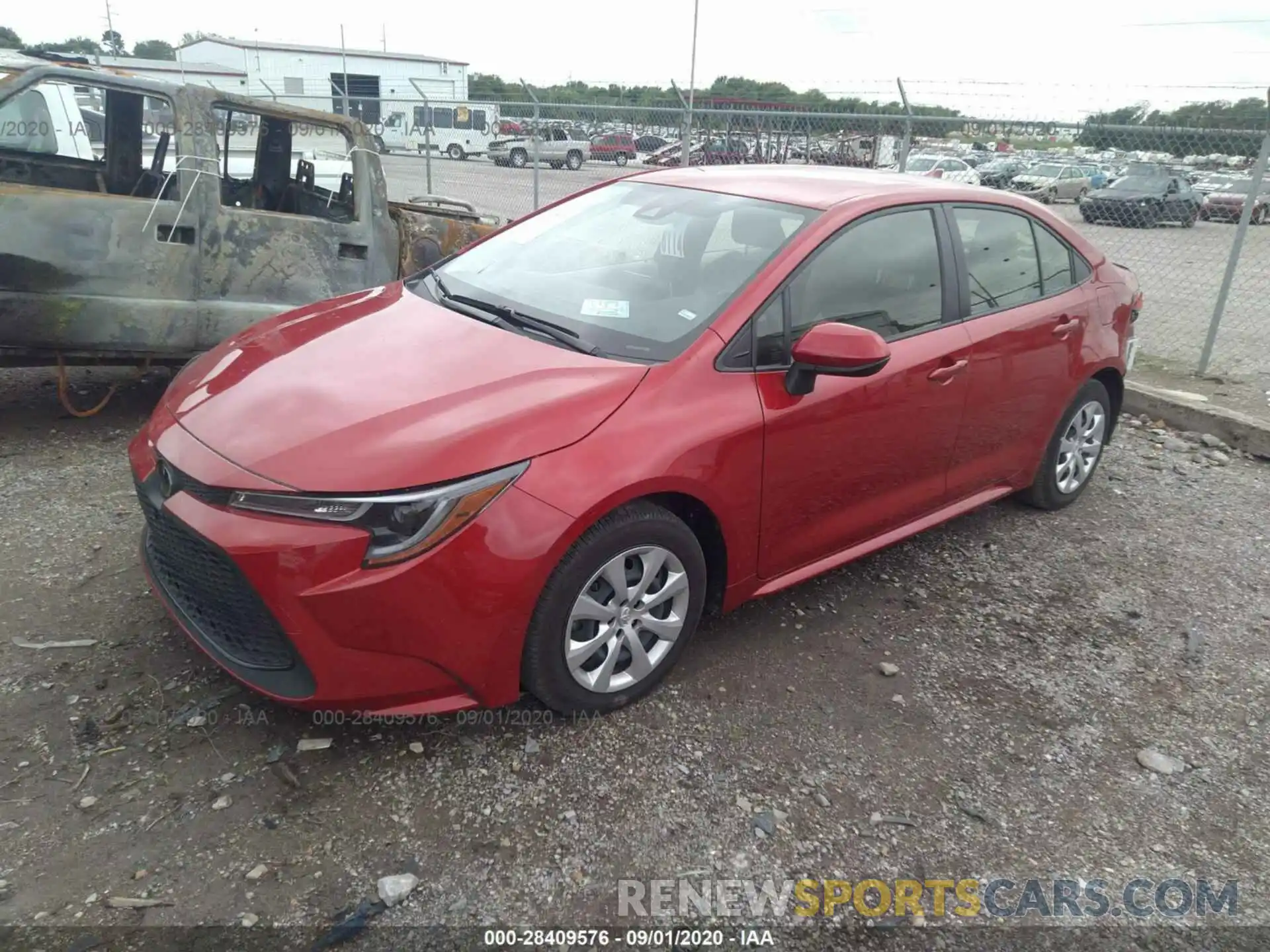 2 Photograph of a damaged car JTDEPRAE8LJ085524 TOYOTA COROLLA 2020