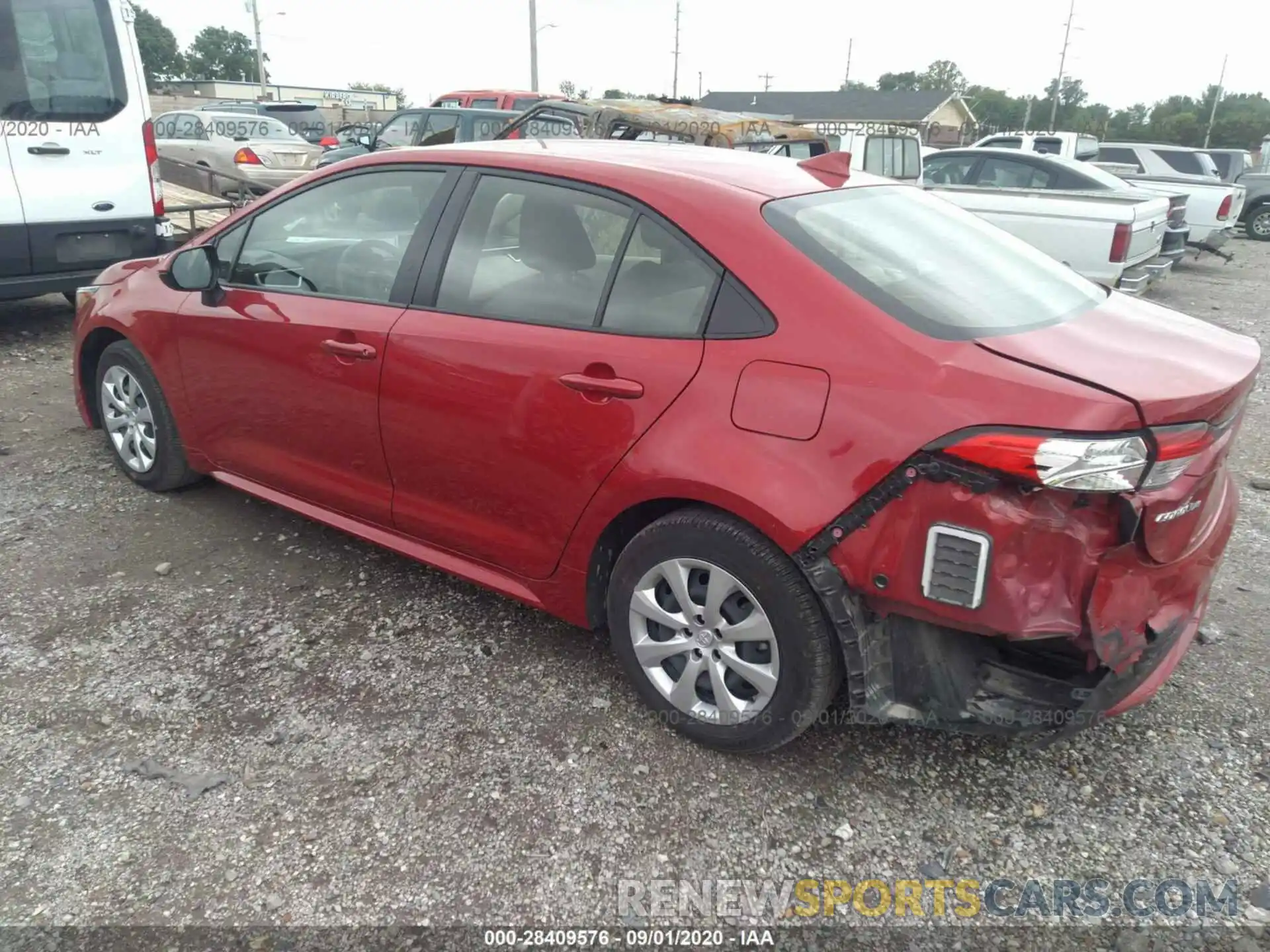 3 Photograph of a damaged car JTDEPRAE8LJ085524 TOYOTA COROLLA 2020