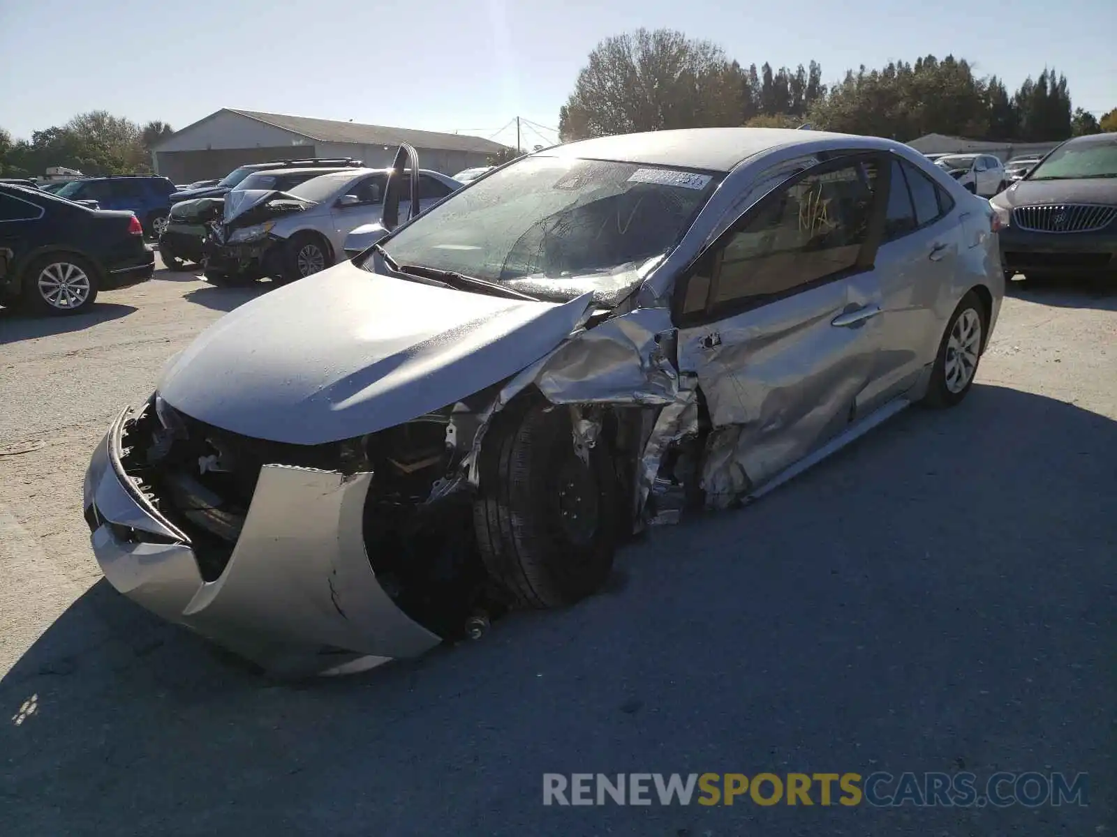 2 Photograph of a damaged car JTDEPRAE8LJ085796 TOYOTA COROLLA 2020