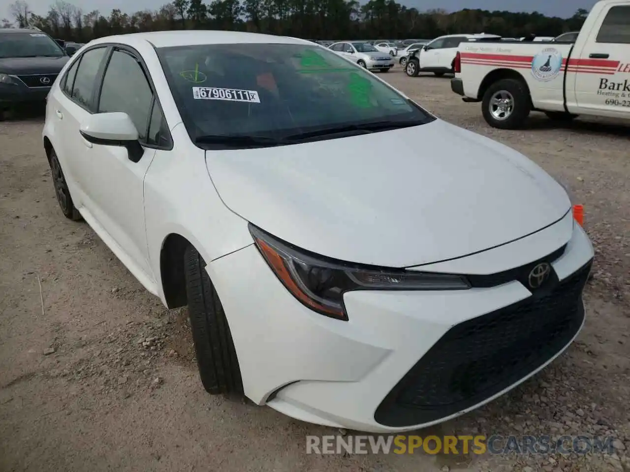 1 Photograph of a damaged car JTDEPRAE8LJ087080 TOYOTA COROLLA 2020