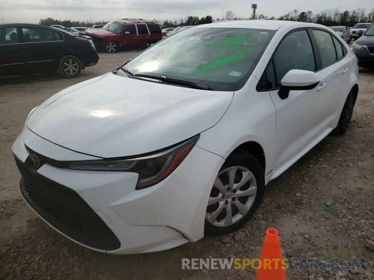 2 Photograph of a damaged car JTDEPRAE8LJ087080 TOYOTA COROLLA 2020