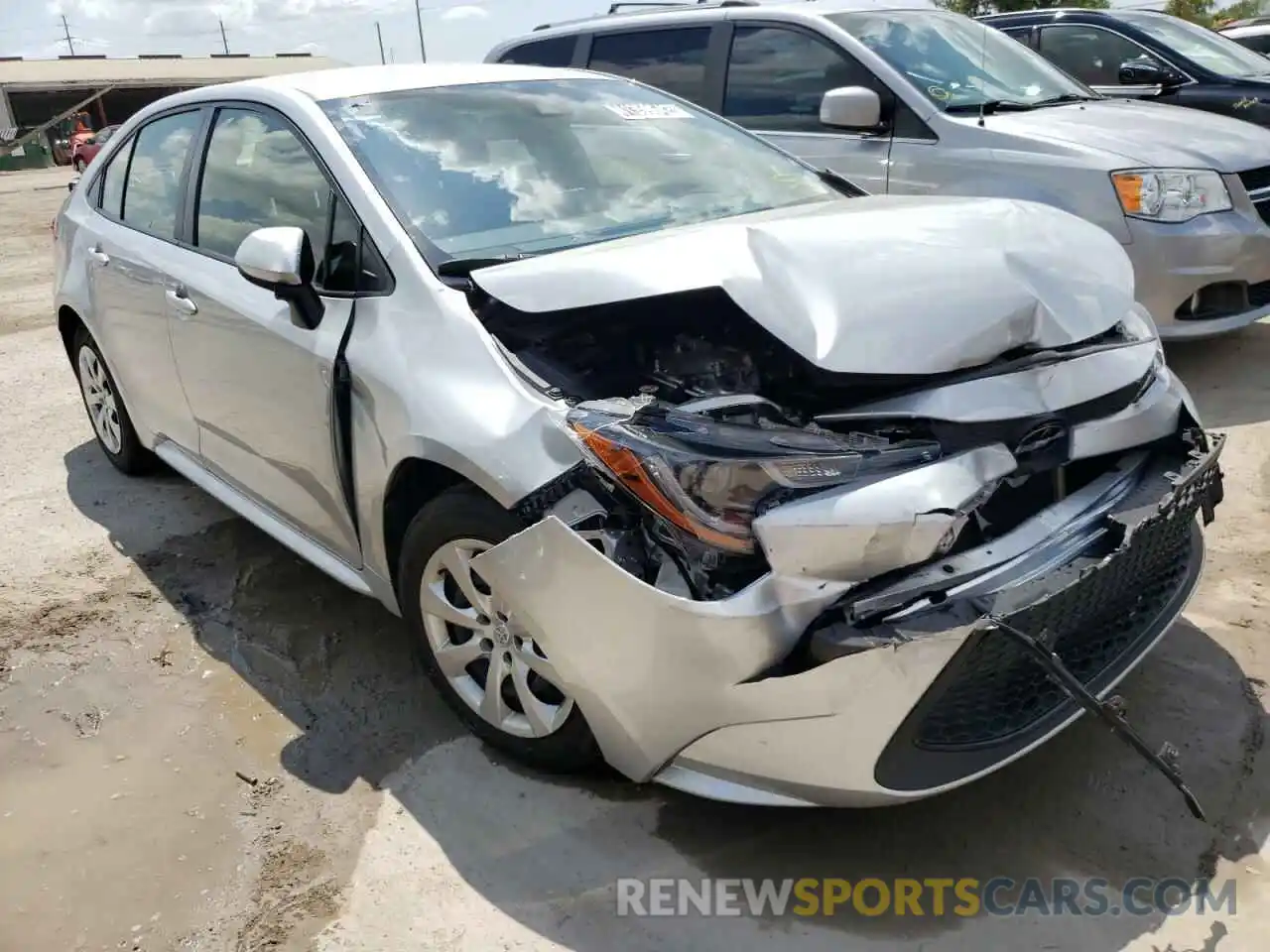 1 Photograph of a damaged car JTDEPRAE8LJ087872 TOYOTA COROLLA 2020