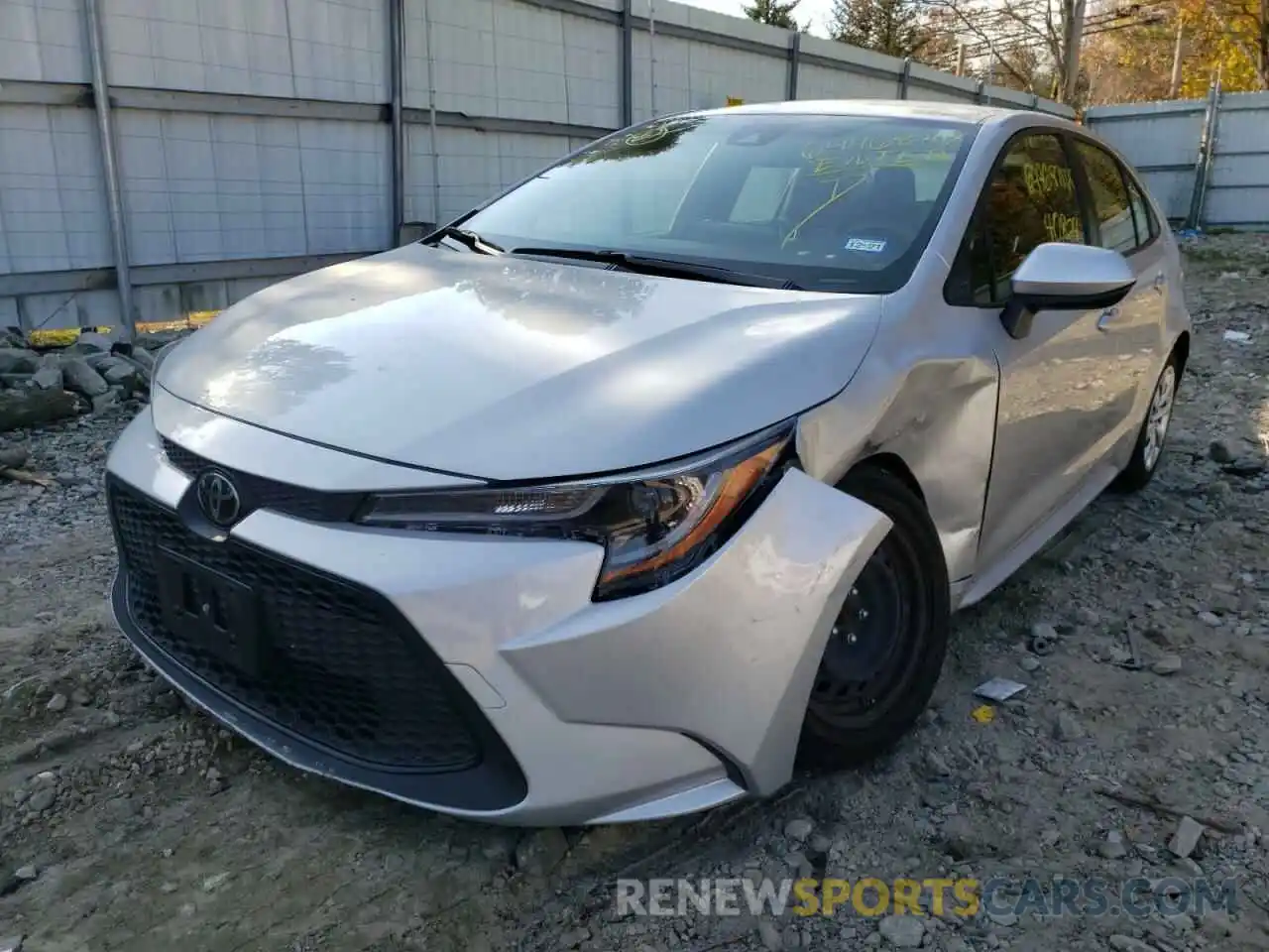 2 Photograph of a damaged car JTDEPRAE8LJ088049 TOYOTA COROLLA 2020