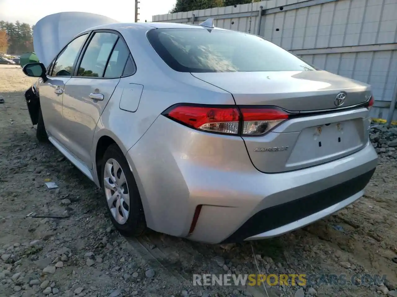 3 Photograph of a damaged car JTDEPRAE8LJ088049 TOYOTA COROLLA 2020