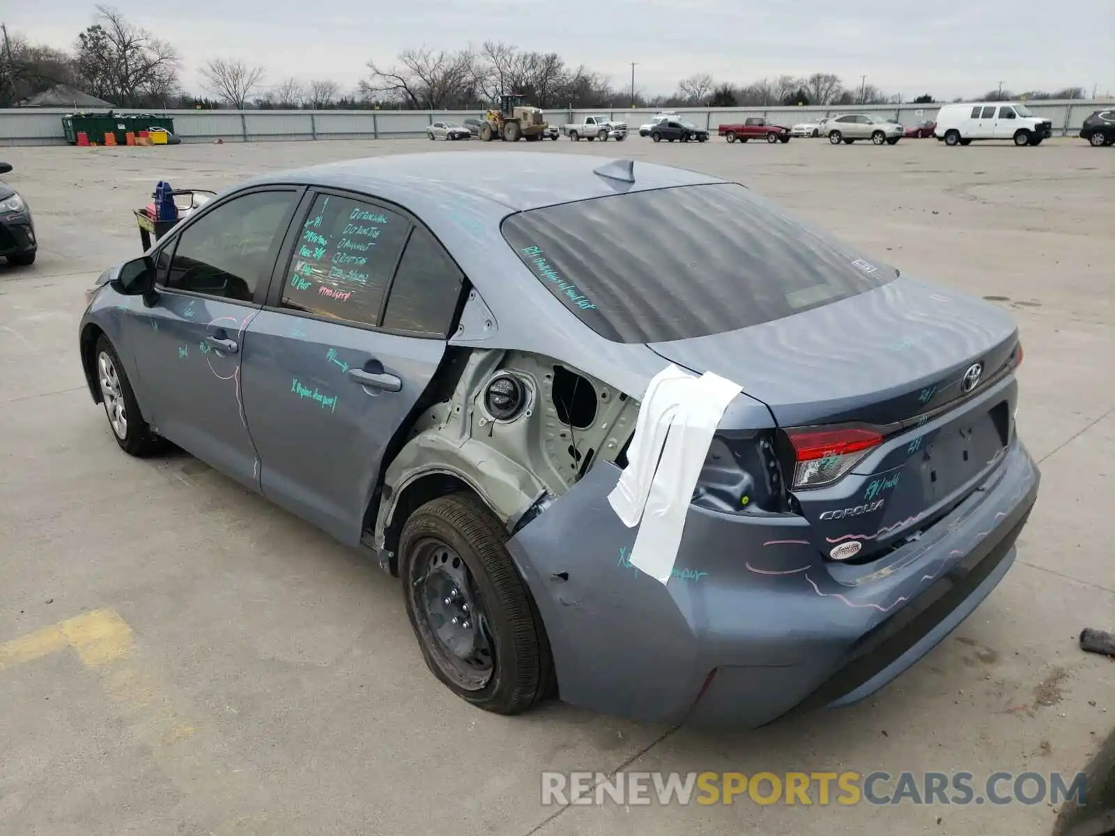 3 Photograph of a damaged car JTDEPRAE8LJ088374 TOYOTA COROLLA 2020