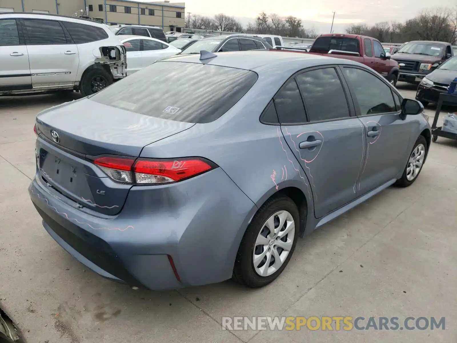 4 Photograph of a damaged car JTDEPRAE8LJ088374 TOYOTA COROLLA 2020