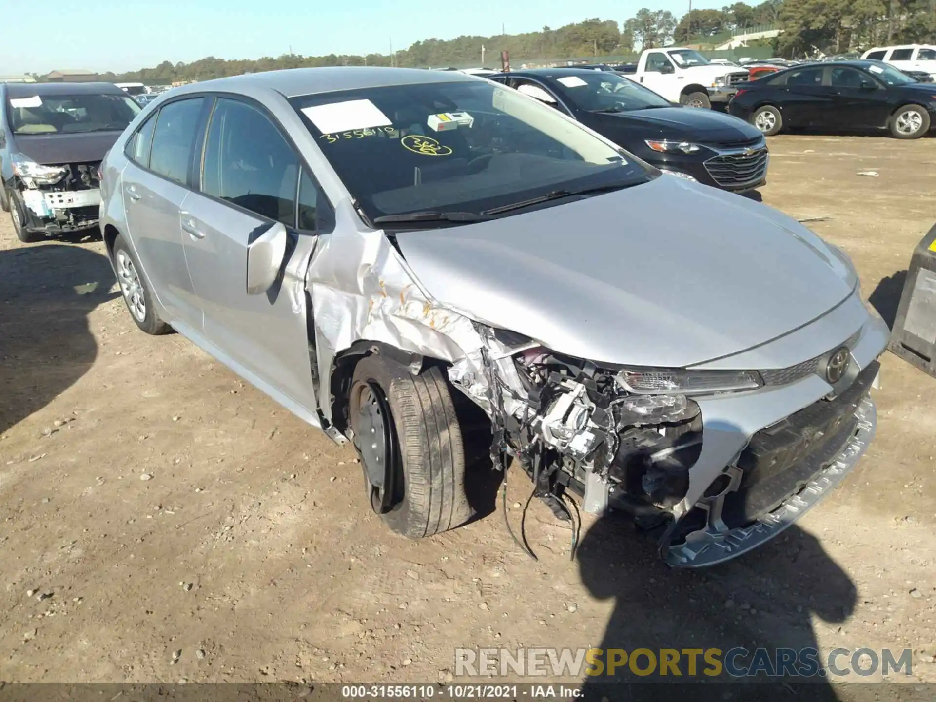 1 Photograph of a damaged car JTDEPRAE8LJ088570 TOYOTA COROLLA 2020