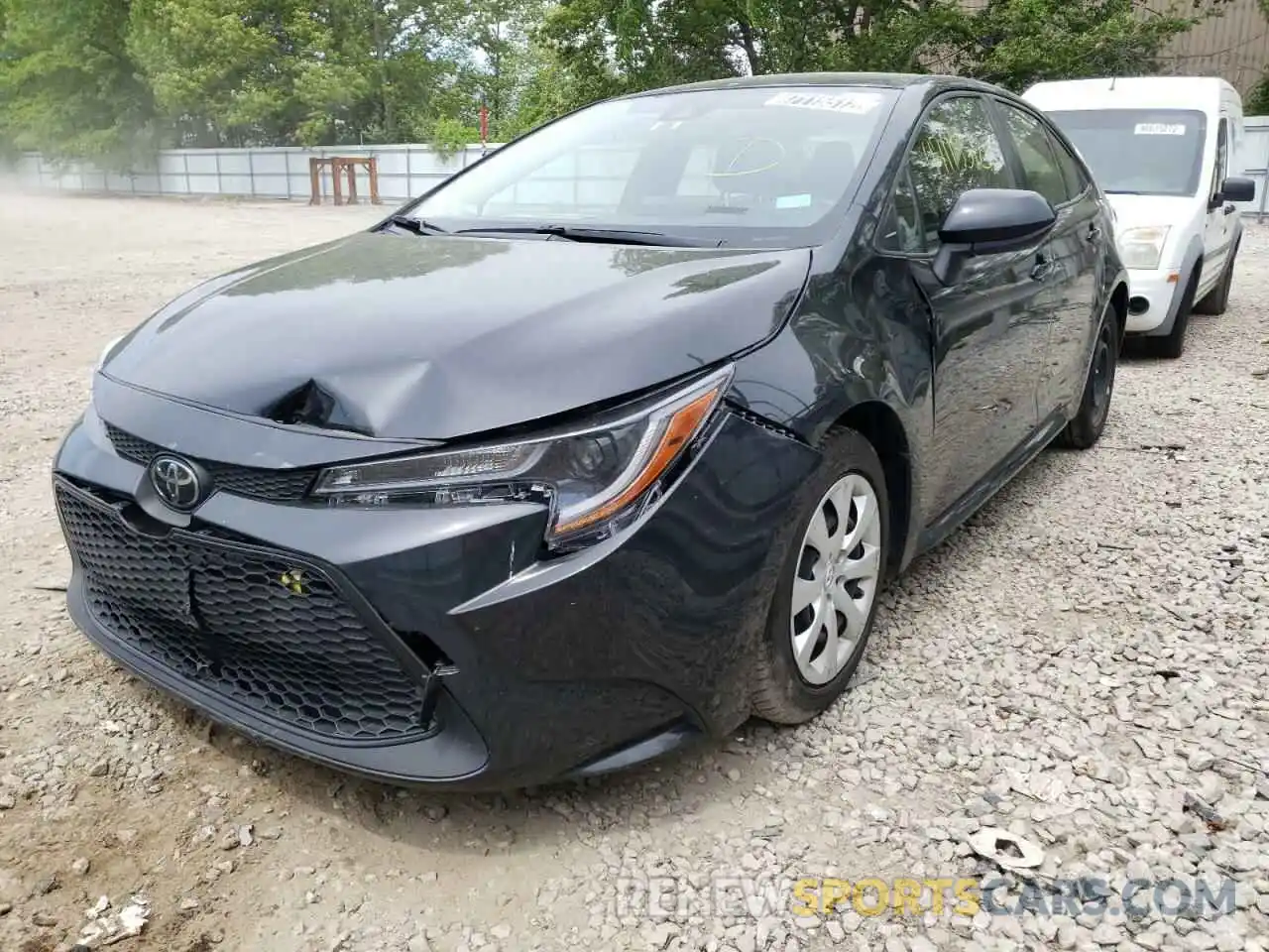 2 Photograph of a damaged car JTDEPRAE8LJ089217 TOYOTA COROLLA 2020