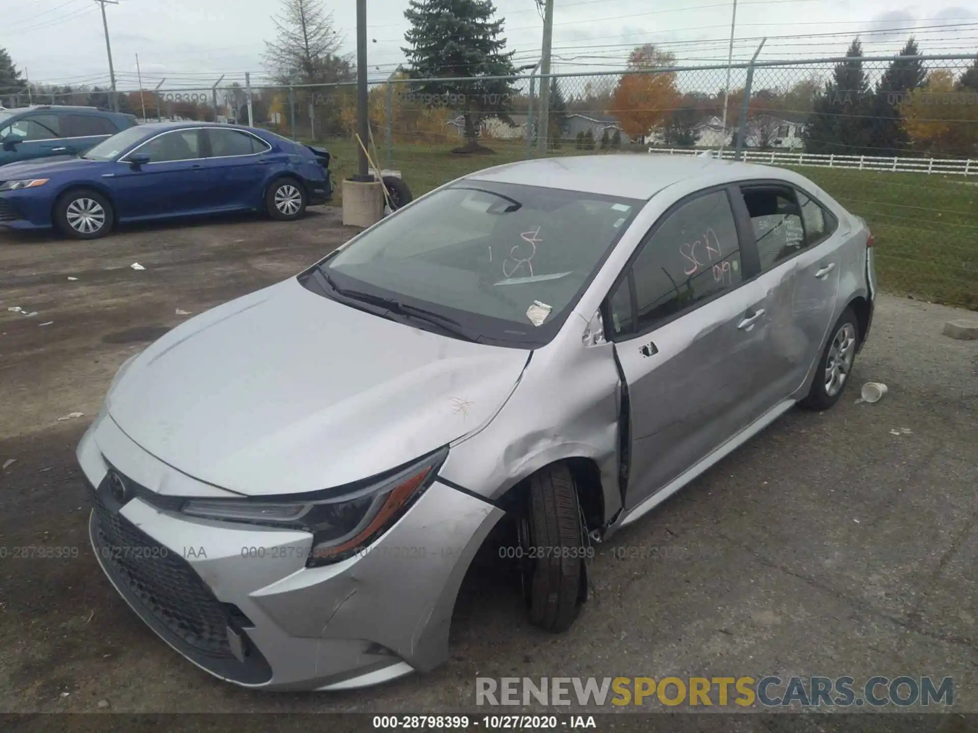 2 Photograph of a damaged car JTDEPRAE8LJ090304 TOYOTA COROLLA 2020