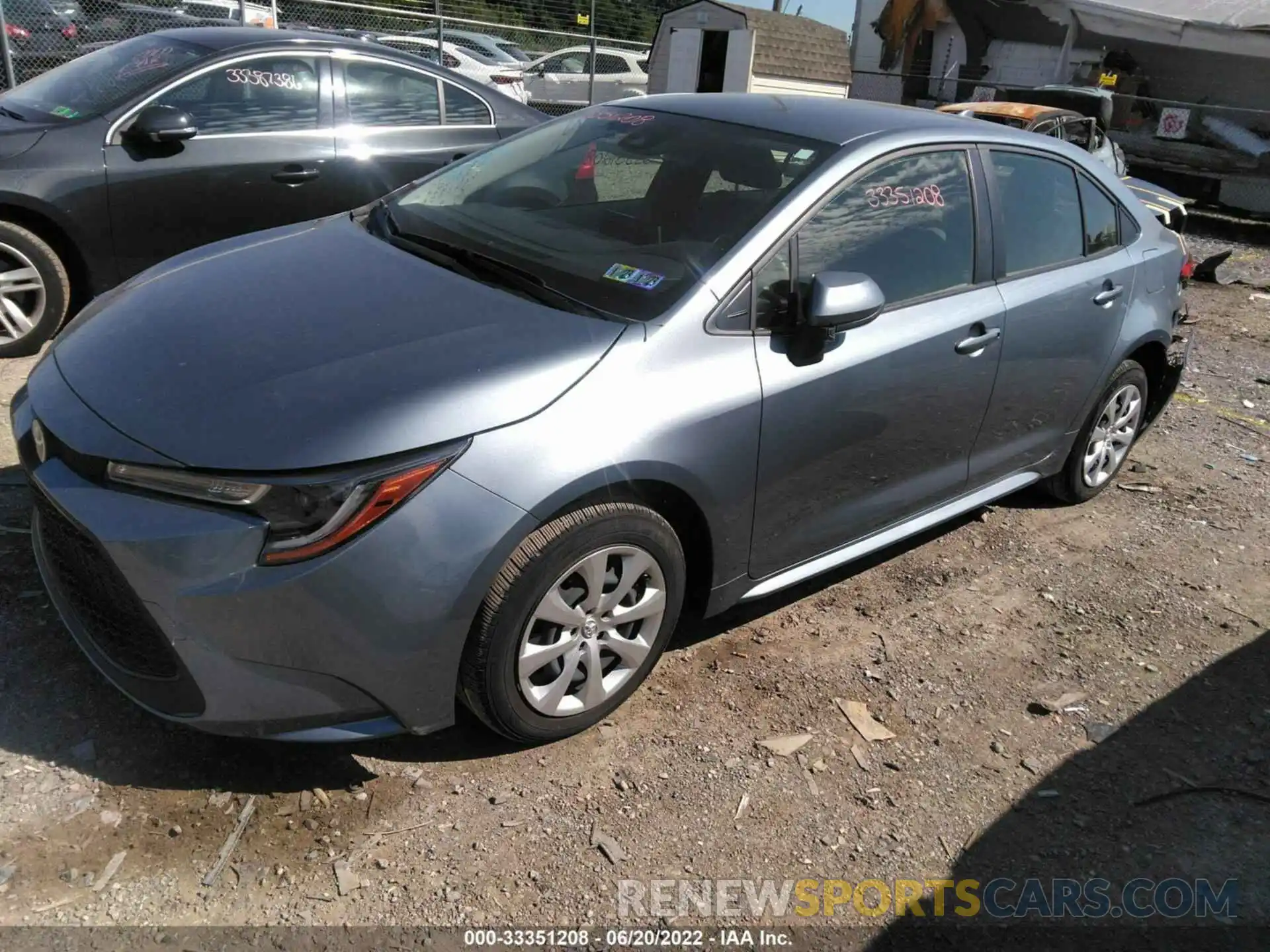 2 Photograph of a damaged car JTDEPRAE8LJ090593 TOYOTA COROLLA 2020