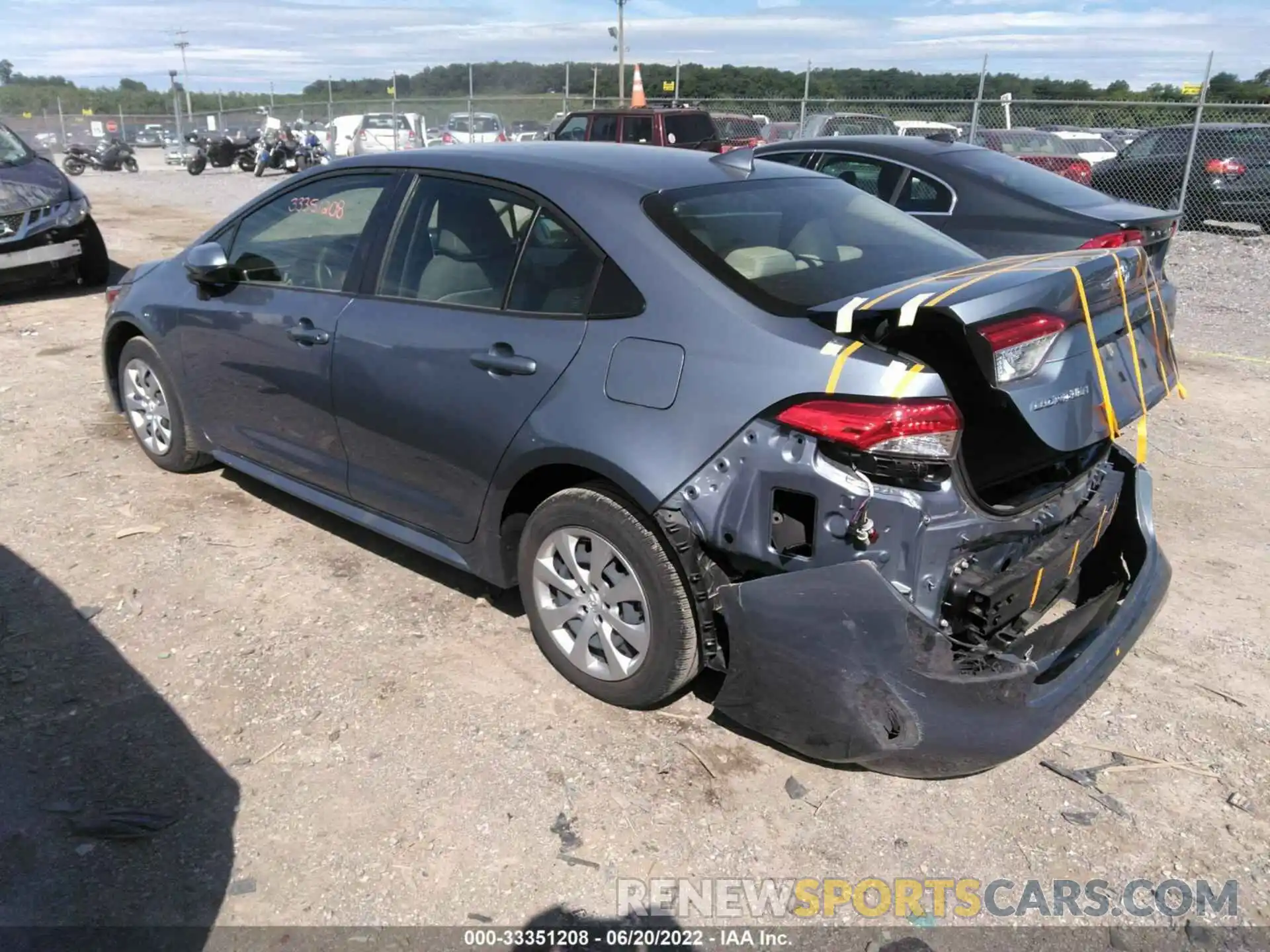 3 Photograph of a damaged car JTDEPRAE8LJ090593 TOYOTA COROLLA 2020