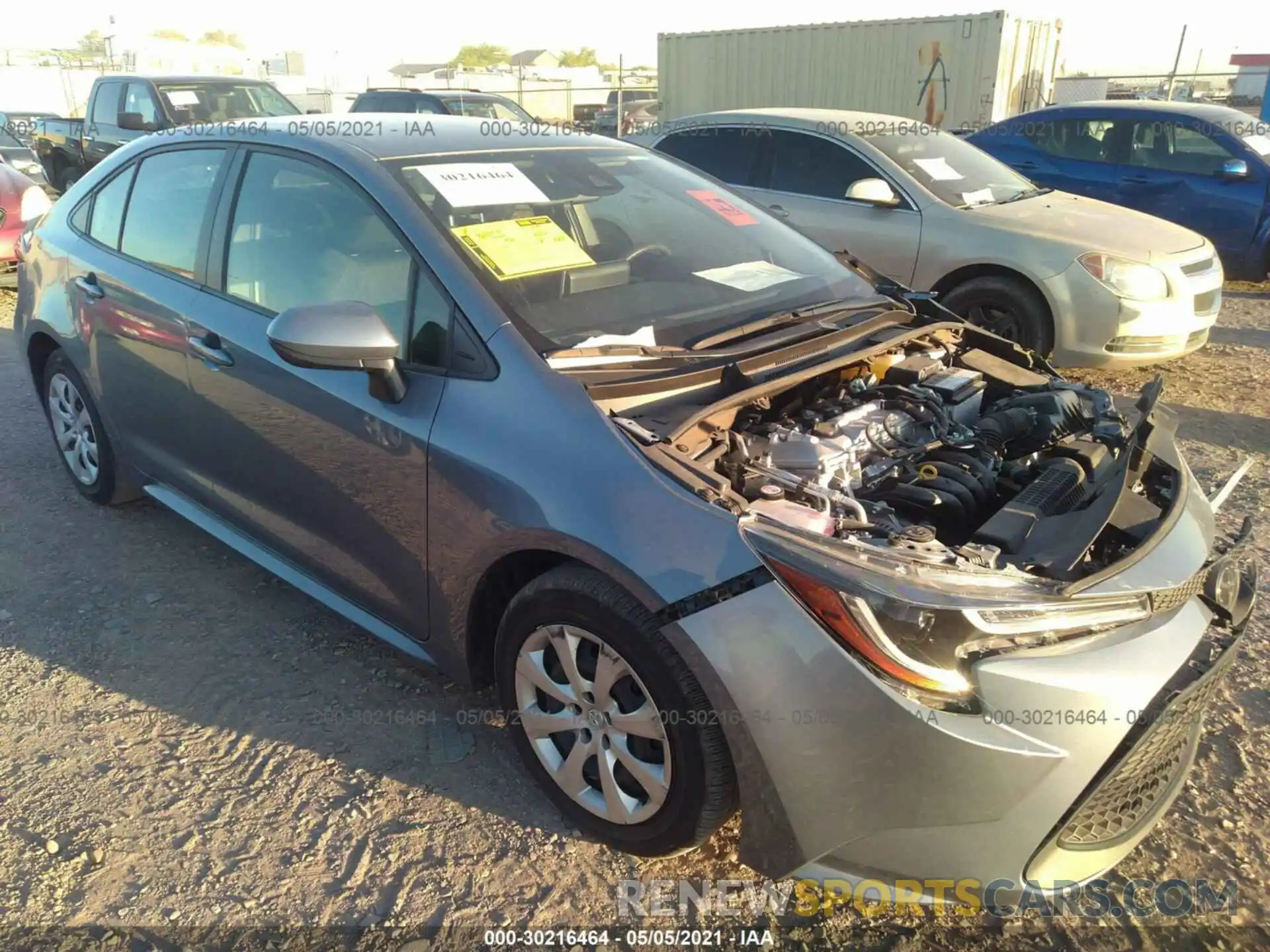 1 Photograph of a damaged car JTDEPRAE8LJ091100 TOYOTA COROLLA 2020