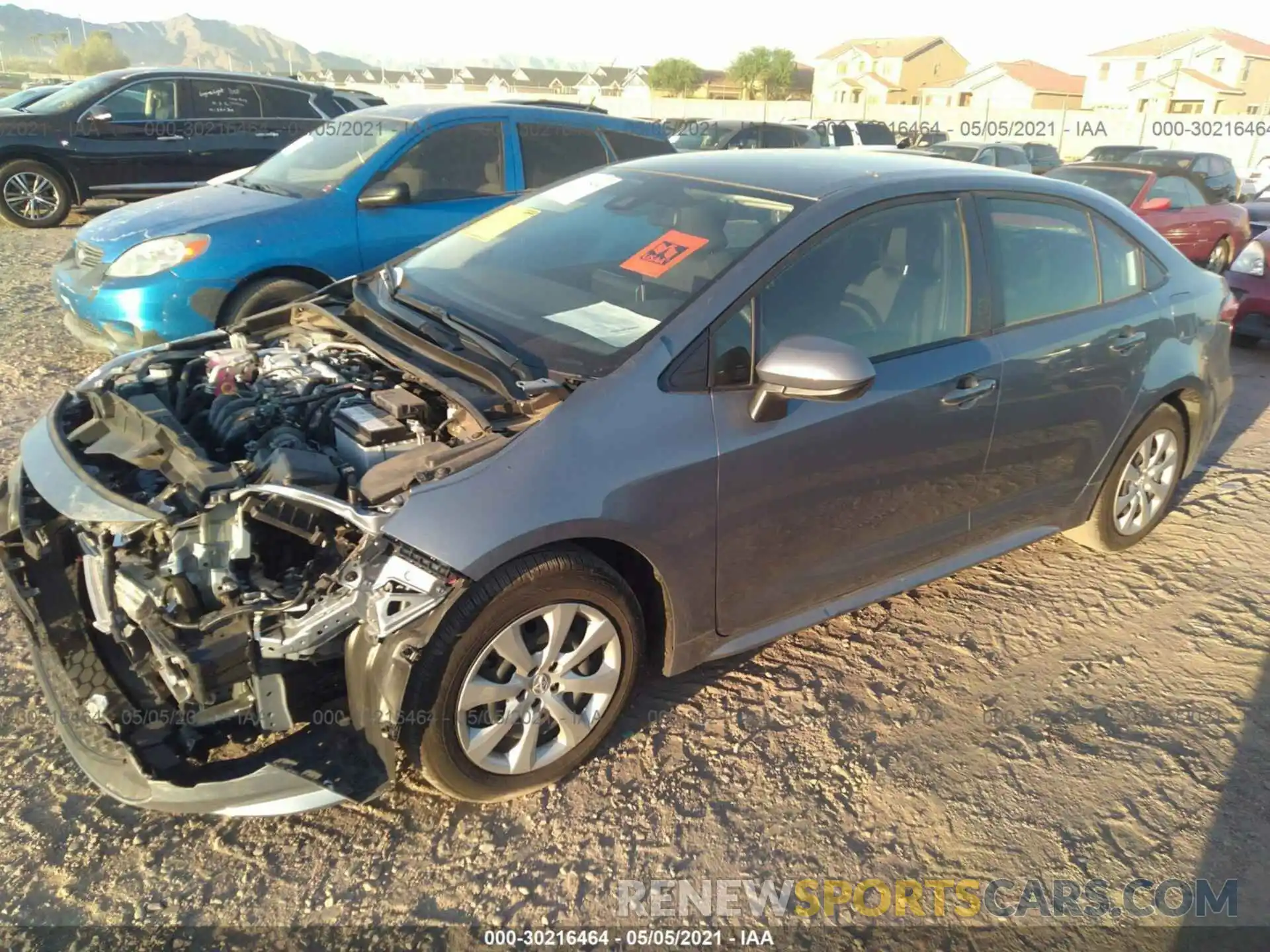 2 Photograph of a damaged car JTDEPRAE8LJ091100 TOYOTA COROLLA 2020