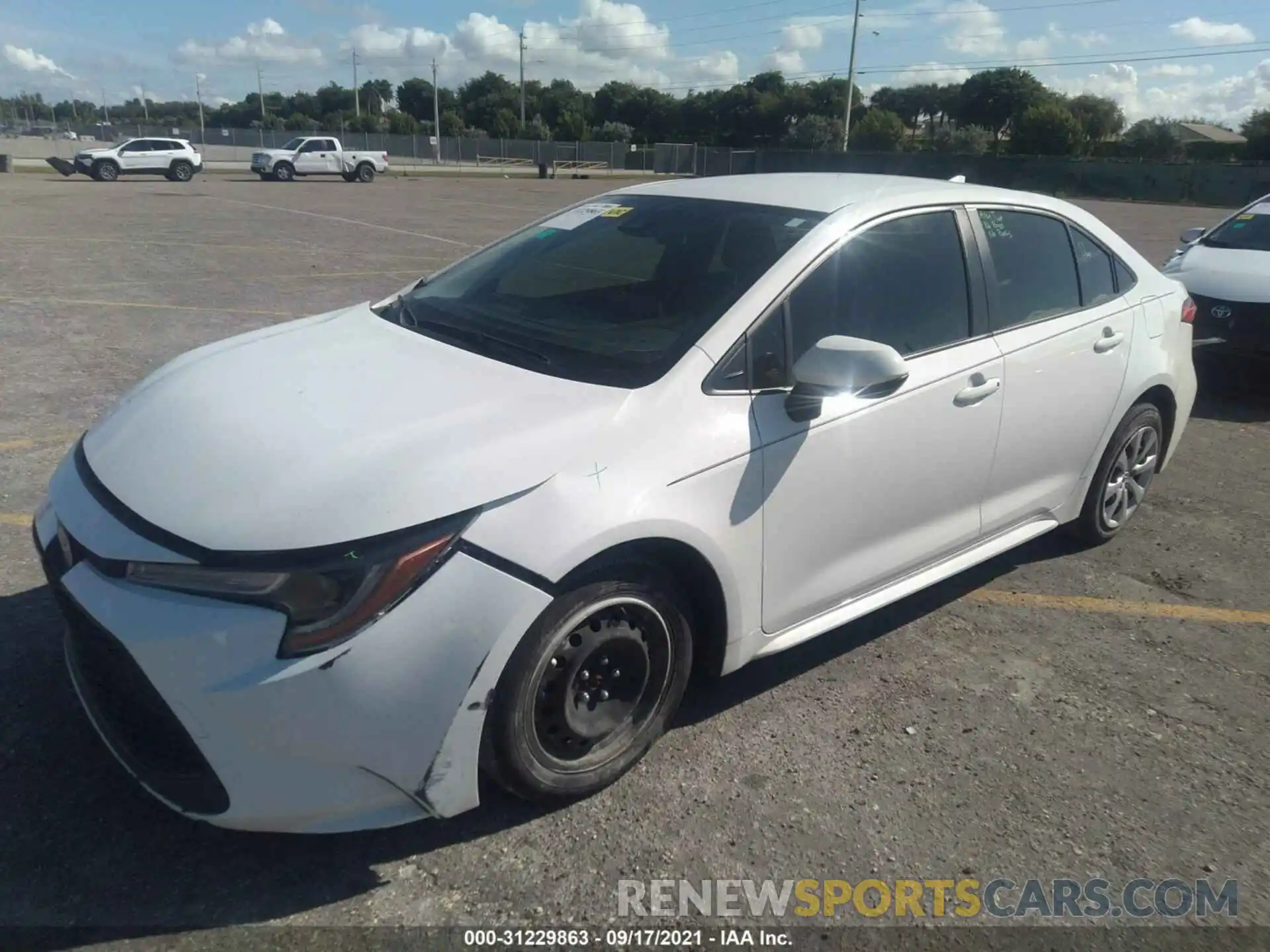 2 Photograph of a damaged car JTDEPRAE8LJ091307 TOYOTA COROLLA 2020