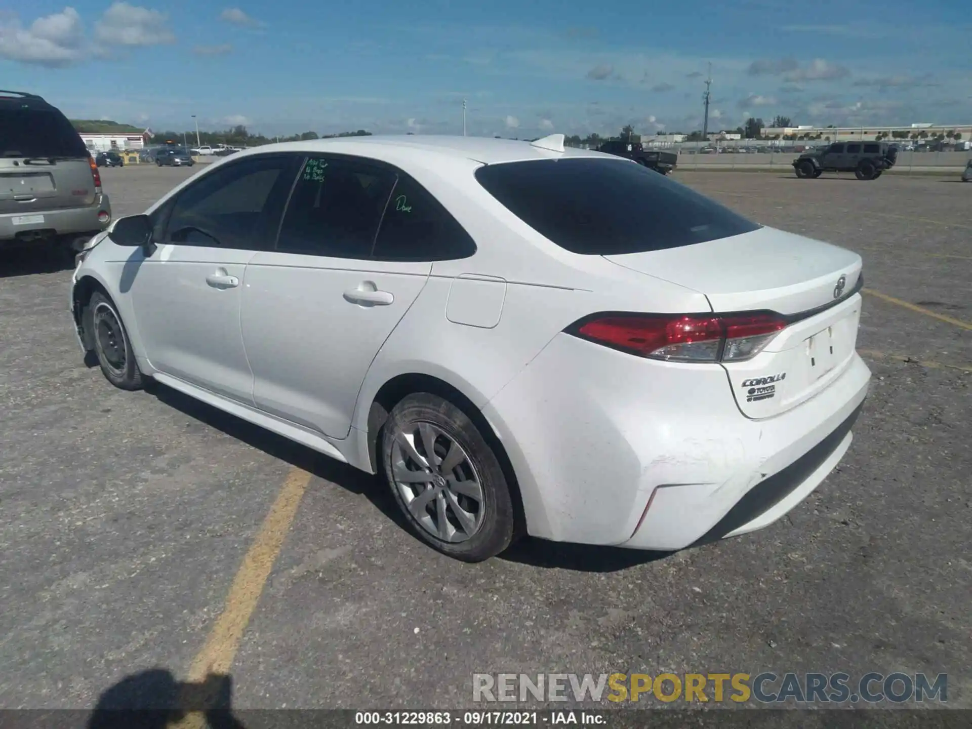 3 Photograph of a damaged car JTDEPRAE8LJ091307 TOYOTA COROLLA 2020