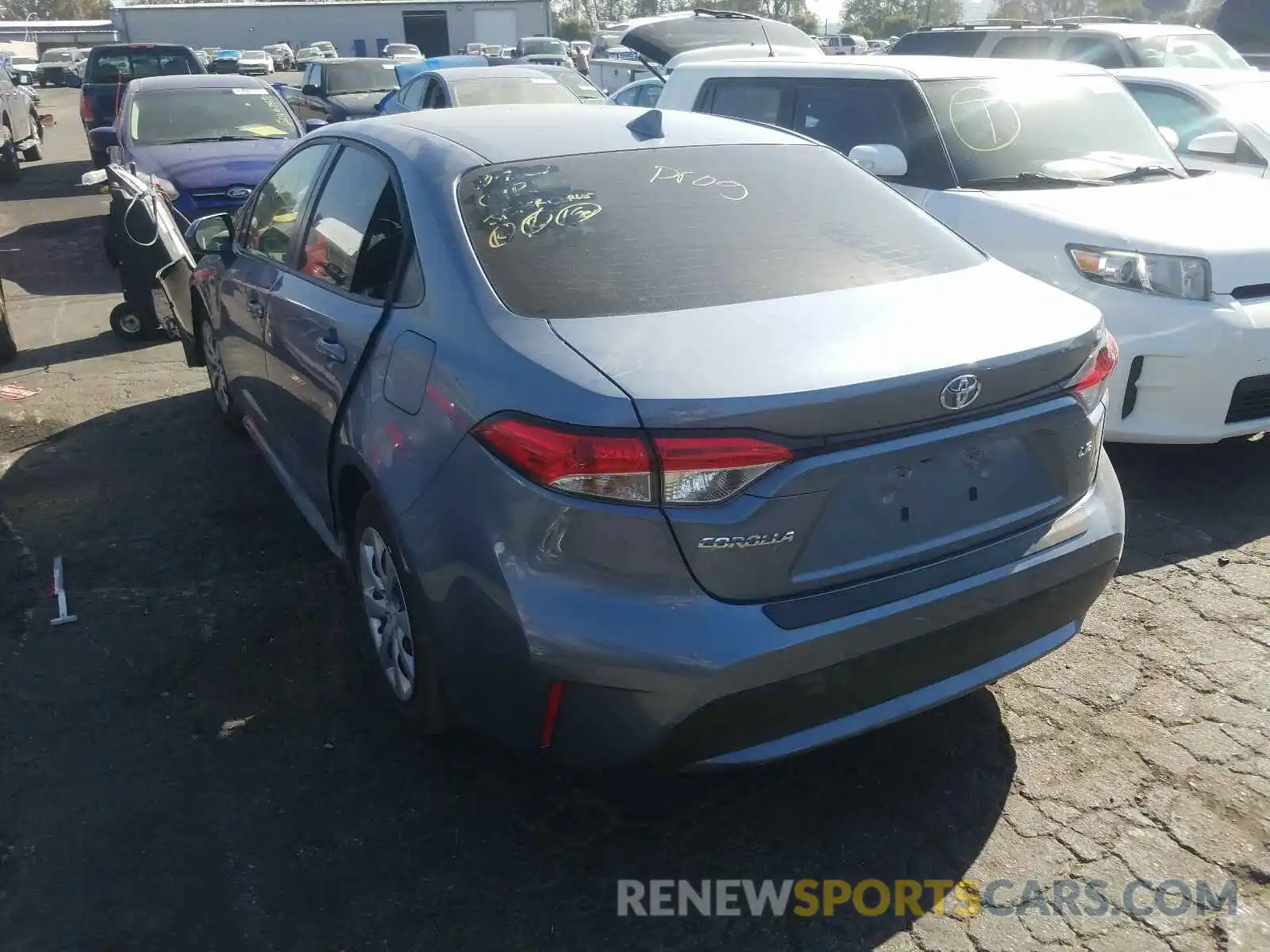 3 Photograph of a damaged car JTDEPRAE8LJ091484 TOYOTA COROLLA 2020