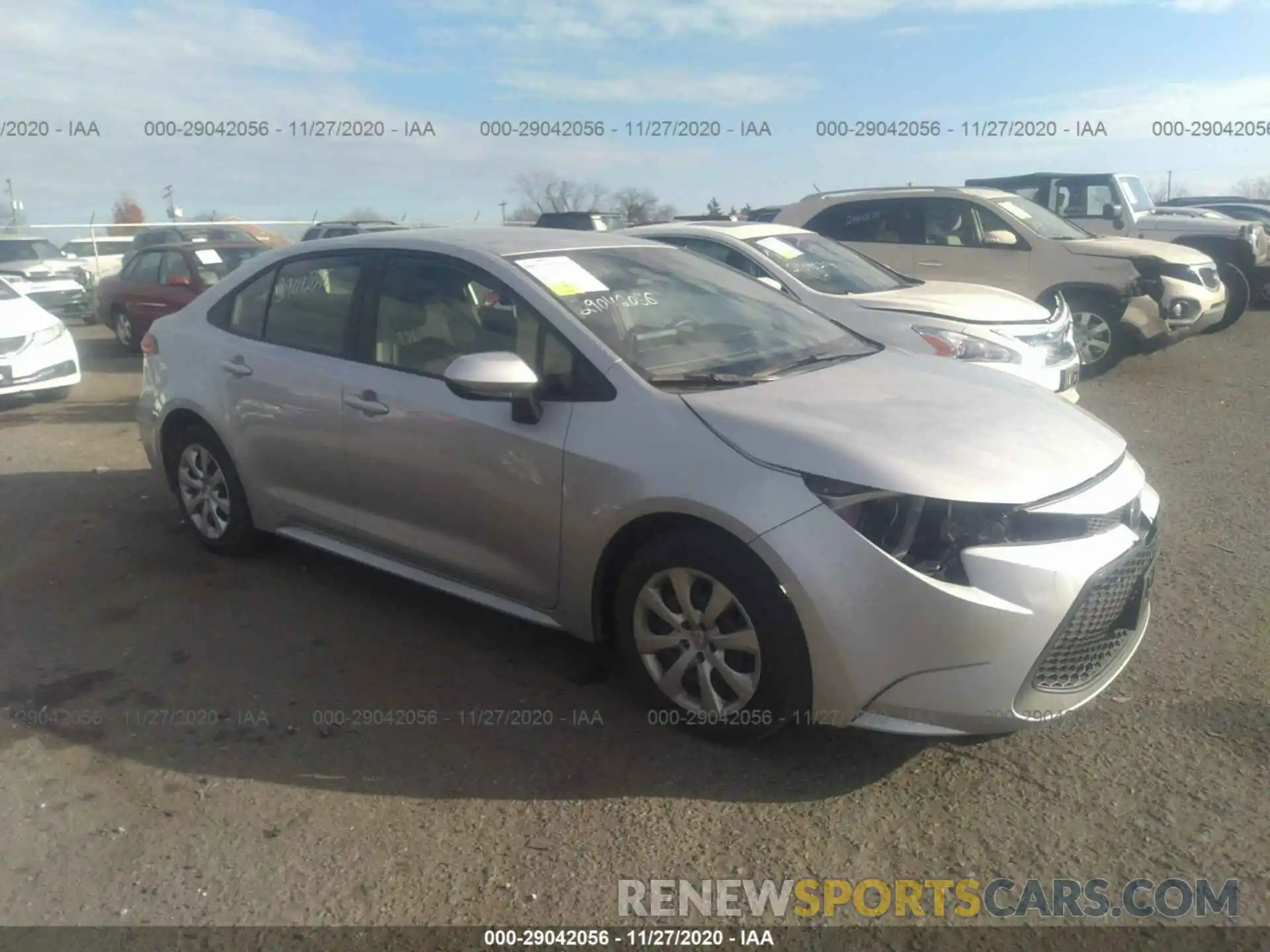 1 Photograph of a damaged car JTDEPRAE8LJ092795 TOYOTA COROLLA 2020