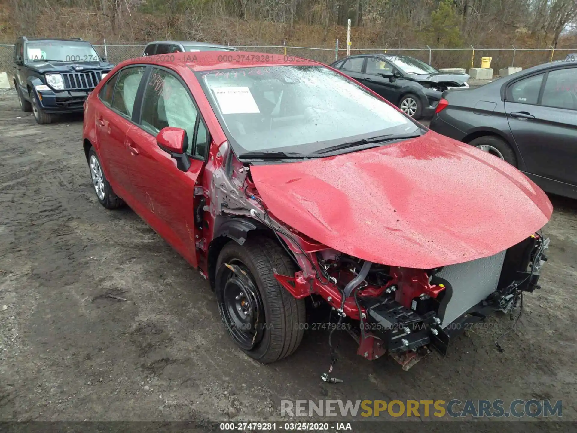 1 Photograph of a damaged car JTDEPRAE8LJ092957 TOYOTA COROLLA 2020