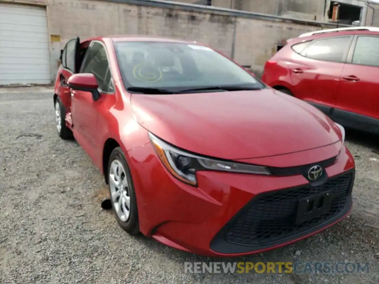 1 Photograph of a damaged car JTDEPRAE8LJ093140 TOYOTA COROLLA 2020