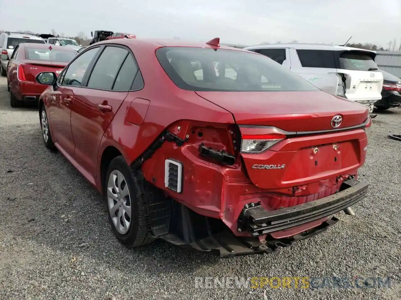 3 Photograph of a damaged car JTDEPRAE8LJ093140 TOYOTA COROLLA 2020