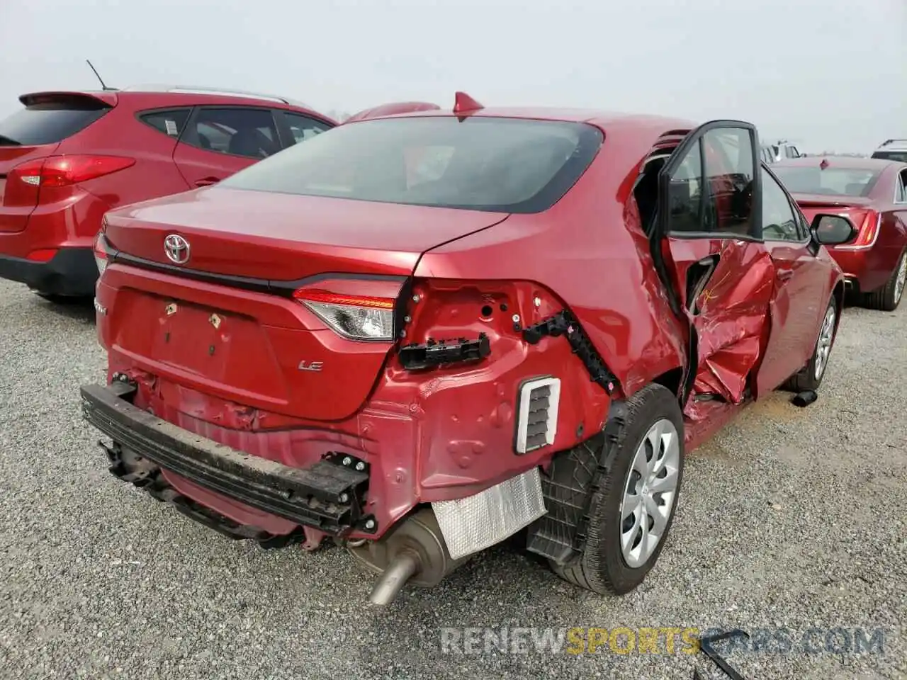 4 Photograph of a damaged car JTDEPRAE8LJ093140 TOYOTA COROLLA 2020