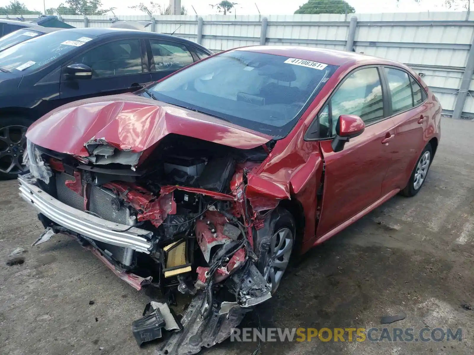 2 Photograph of a damaged car JTDEPRAE8LJ093302 TOYOTA COROLLA 2020