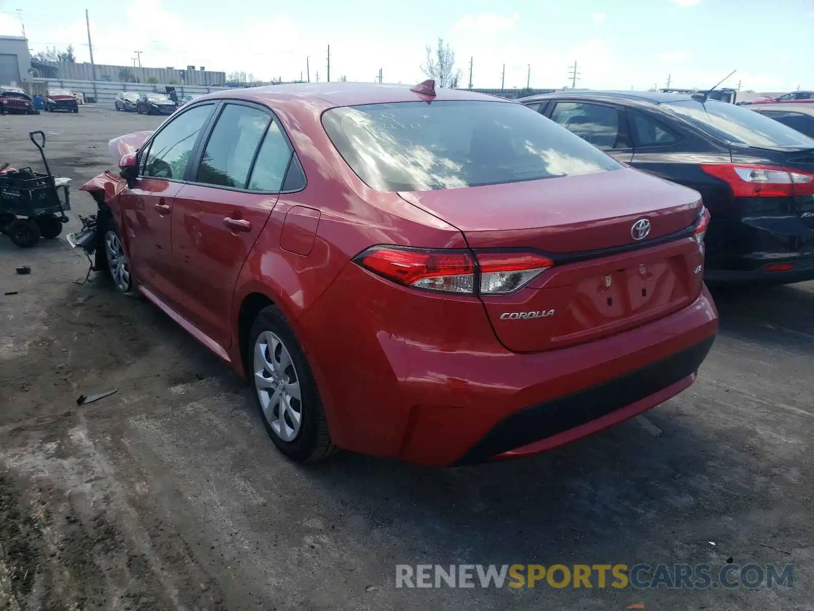 3 Photograph of a damaged car JTDEPRAE8LJ093302 TOYOTA COROLLA 2020