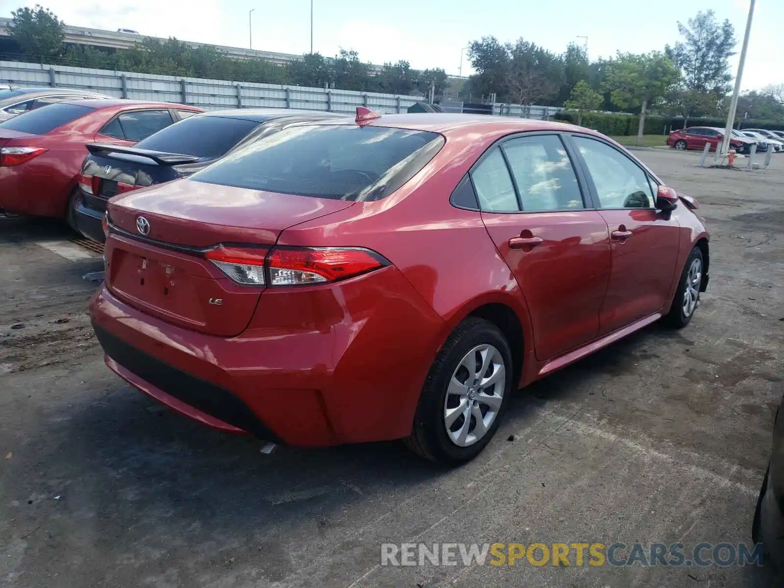 4 Photograph of a damaged car JTDEPRAE8LJ093302 TOYOTA COROLLA 2020