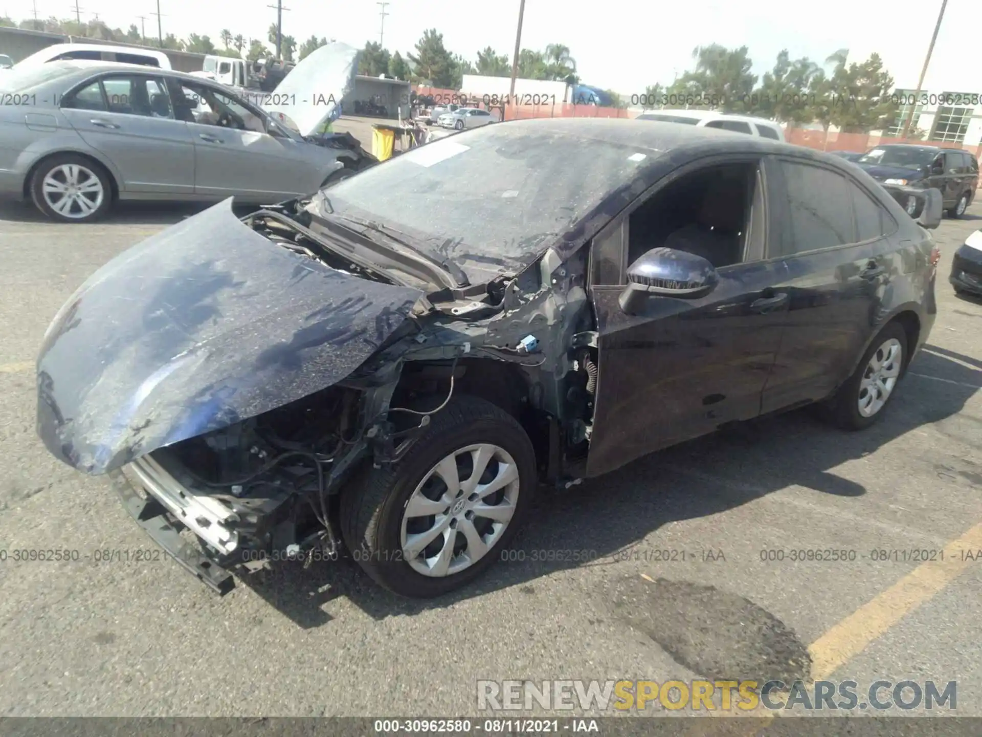 2 Photograph of a damaged car JTDEPRAE8LJ093493 TOYOTA COROLLA 2020