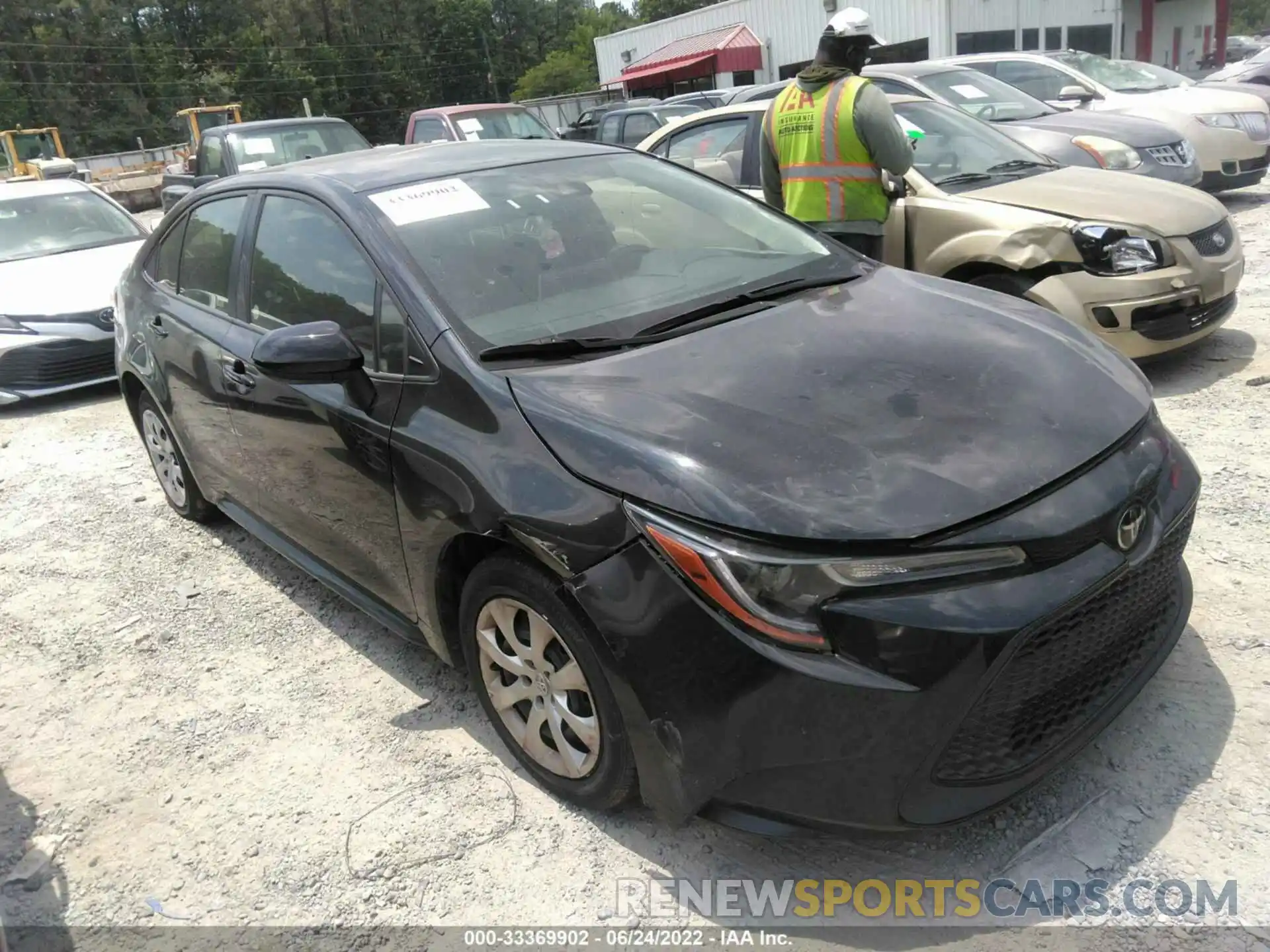 1 Photograph of a damaged car JTDEPRAE8LJ093588 TOYOTA COROLLA 2020