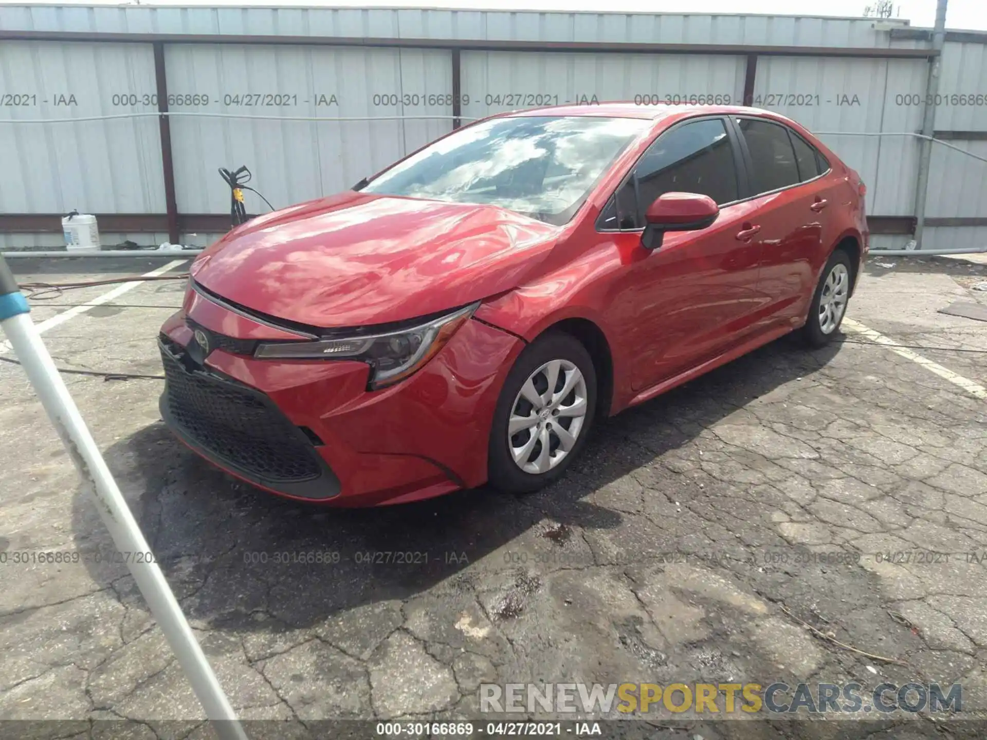 2 Photograph of a damaged car JTDEPRAE8LJ094157 TOYOTA COROLLA 2020