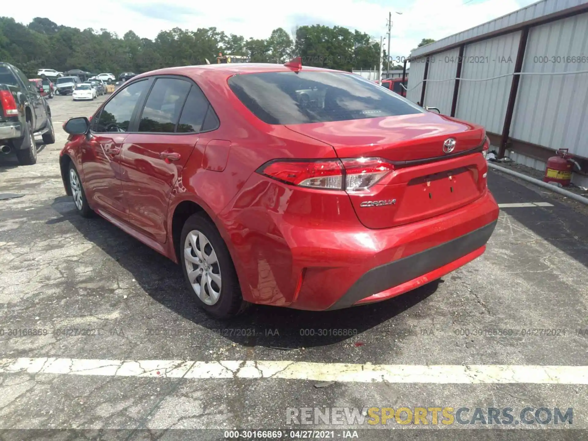 3 Photograph of a damaged car JTDEPRAE8LJ094157 TOYOTA COROLLA 2020