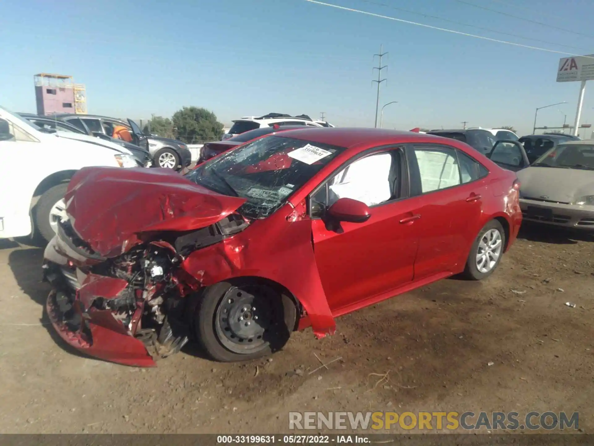 2 Photograph of a damaged car JTDEPRAE8LJ094921 TOYOTA COROLLA 2020