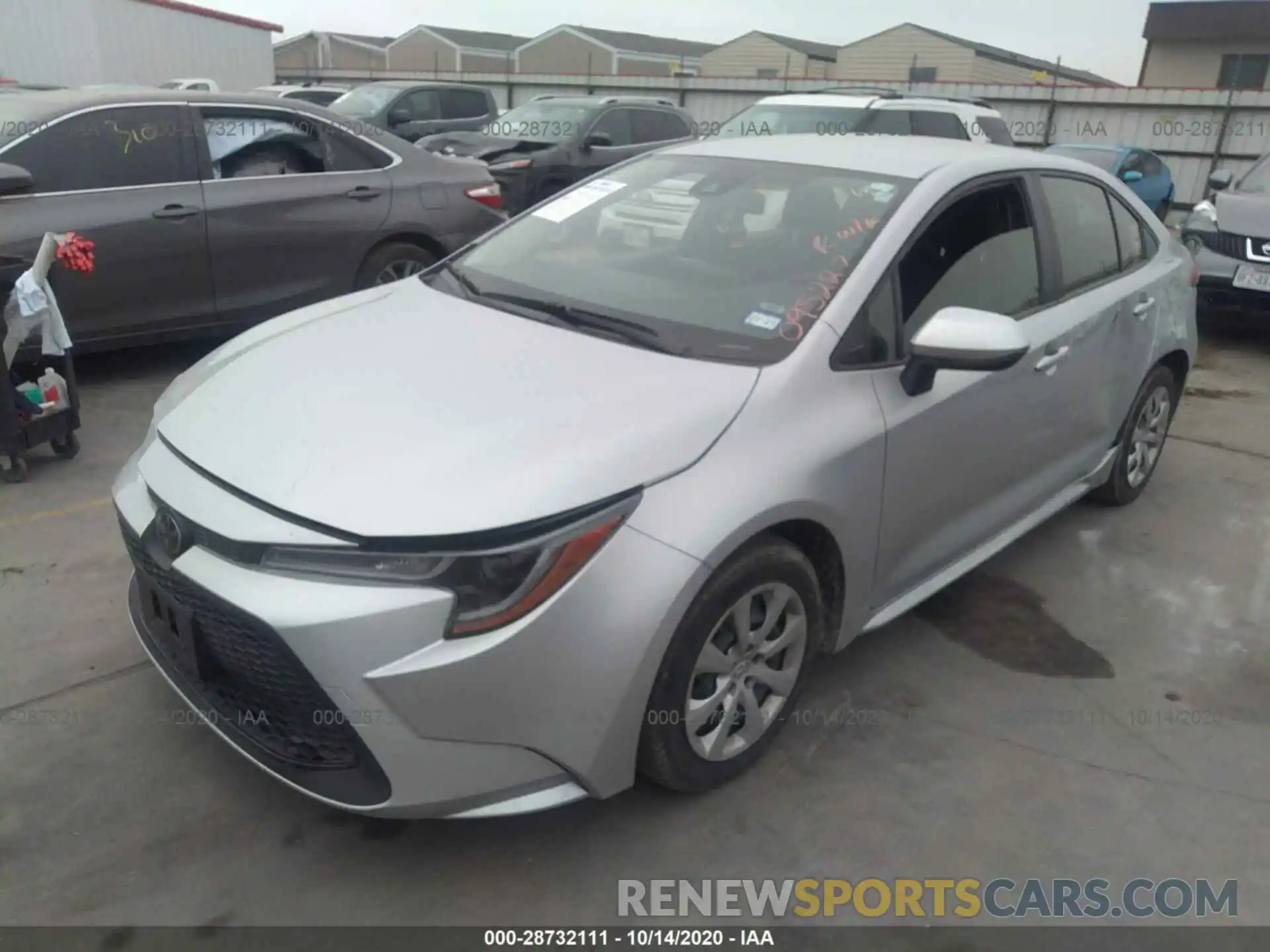 2 Photograph of a damaged car JTDEPRAE8LJ095227 TOYOTA COROLLA 2020