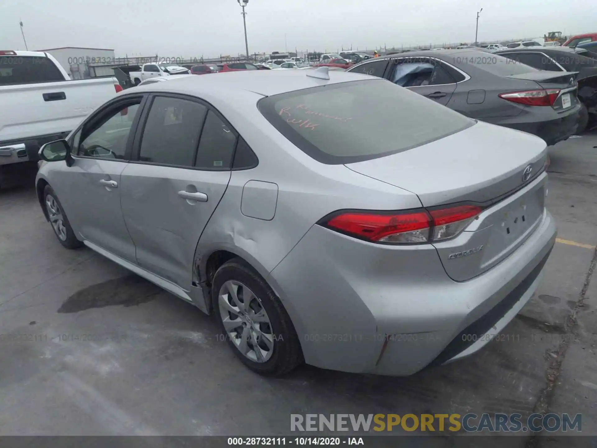 3 Photograph of a damaged car JTDEPRAE8LJ095227 TOYOTA COROLLA 2020