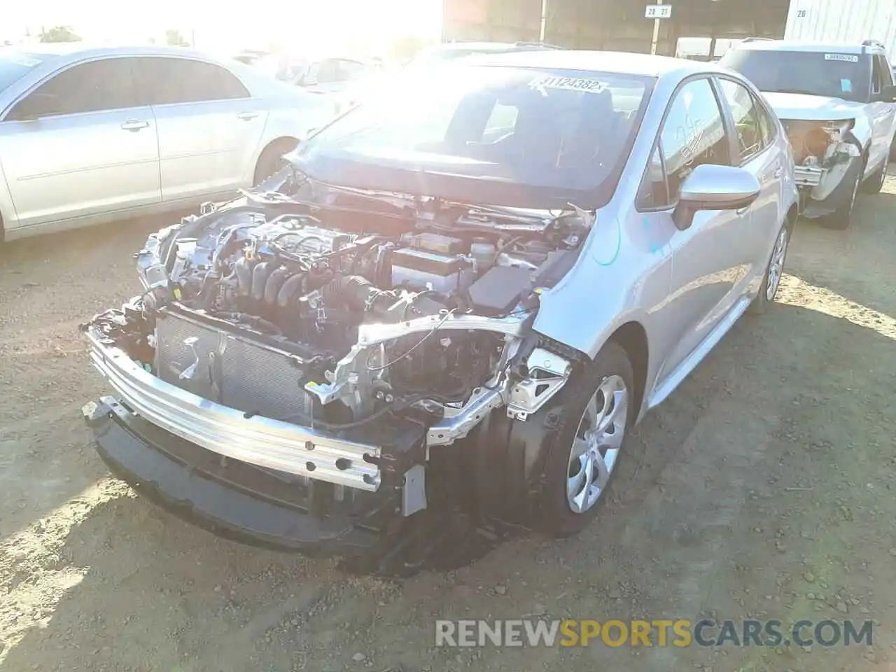 2 Photograph of a damaged car JTDEPRAE8LJ095339 TOYOTA COROLLA 2020