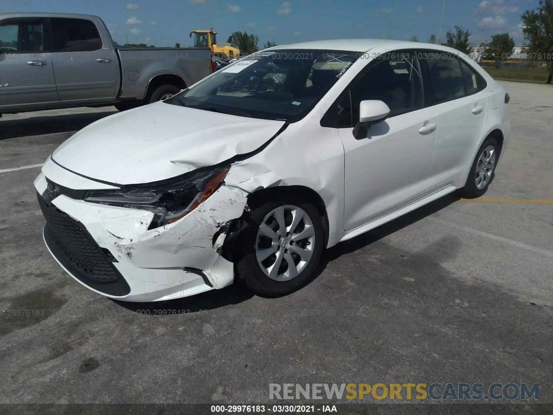 2 Photograph of a damaged car JTDEPRAE8LJ095745 TOYOTA COROLLA 2020