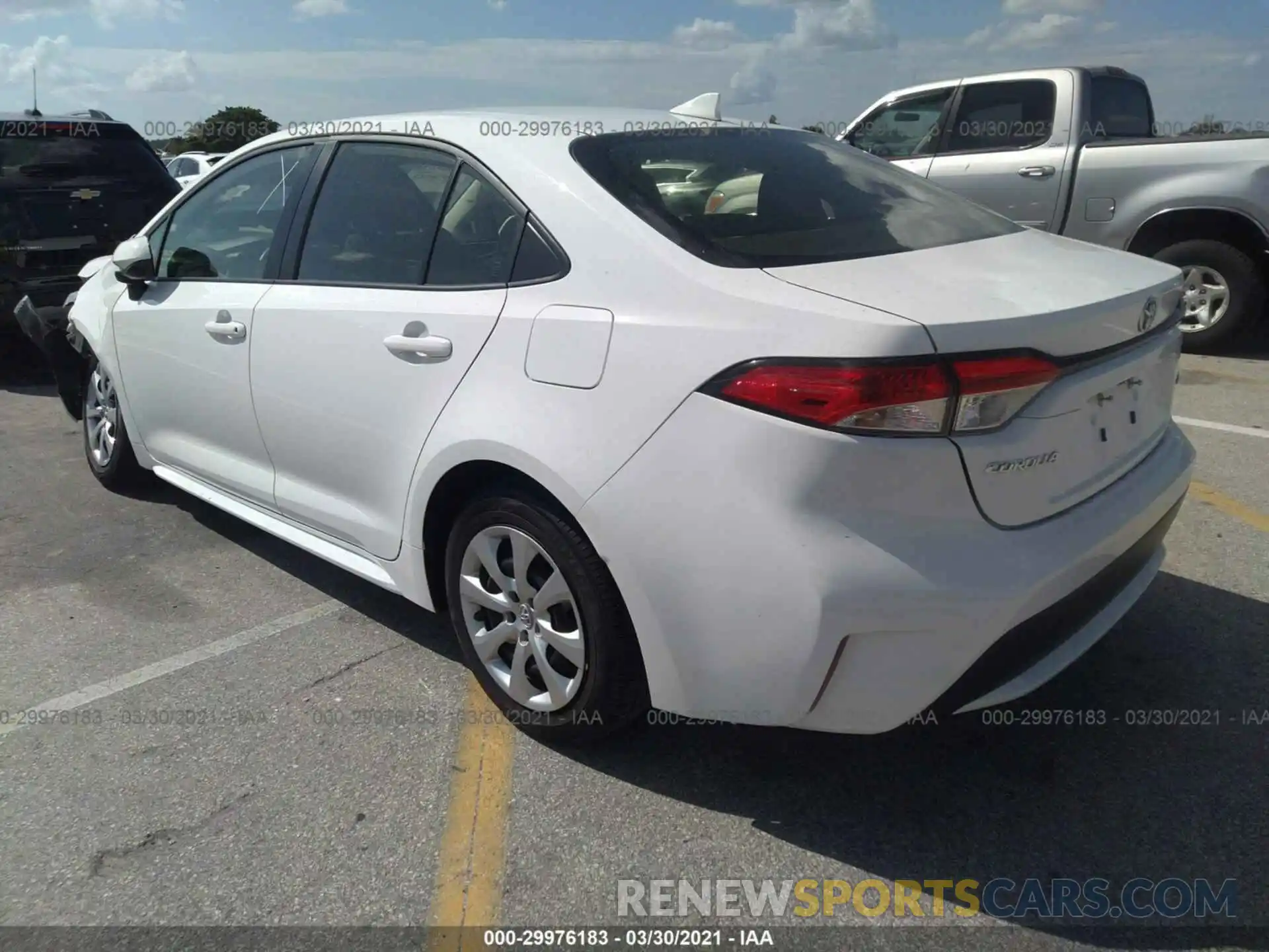 3 Photograph of a damaged car JTDEPRAE8LJ095745 TOYOTA COROLLA 2020