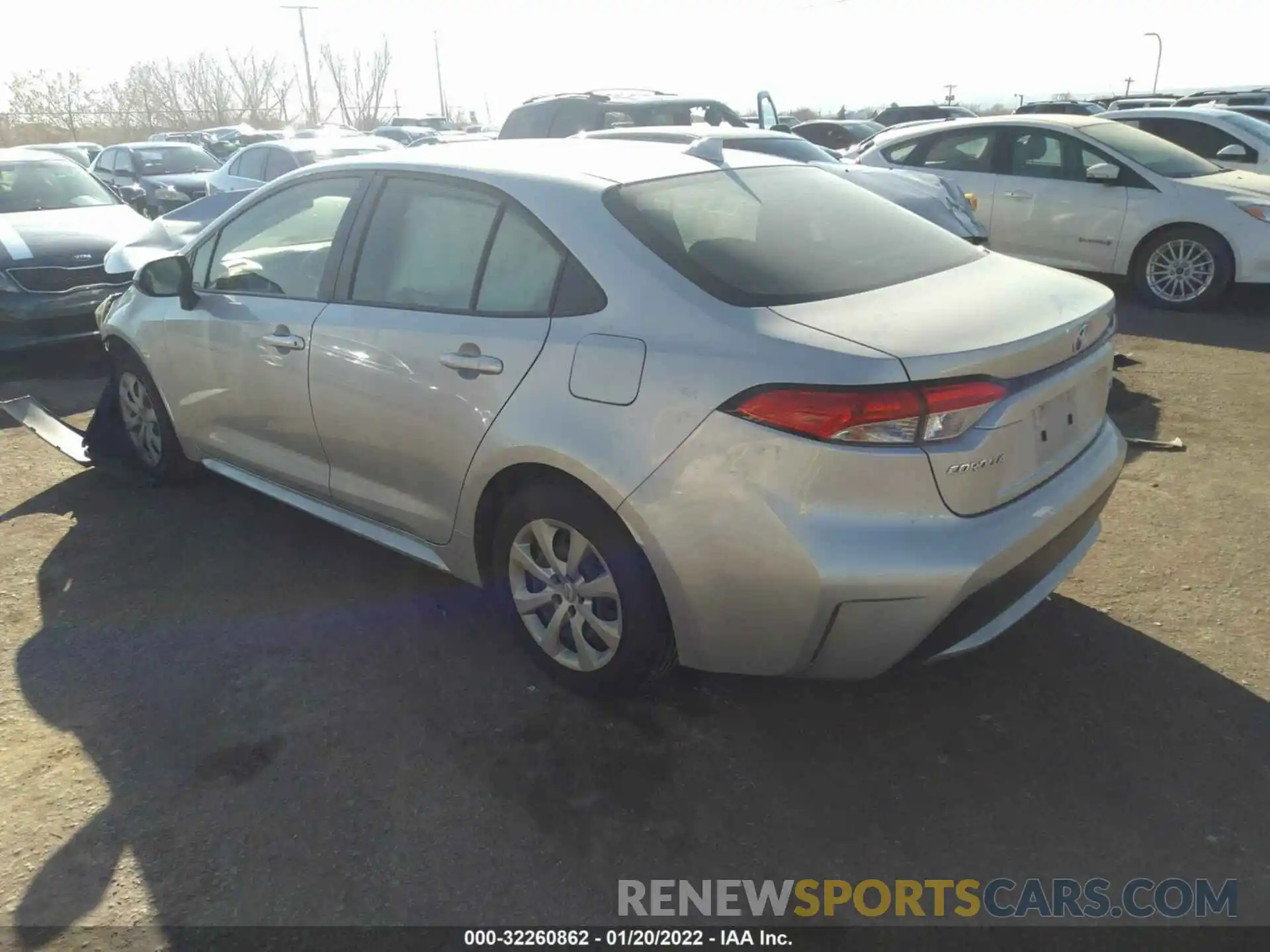 3 Photograph of a damaged car JTDEPRAE8LJ095857 TOYOTA COROLLA 2020