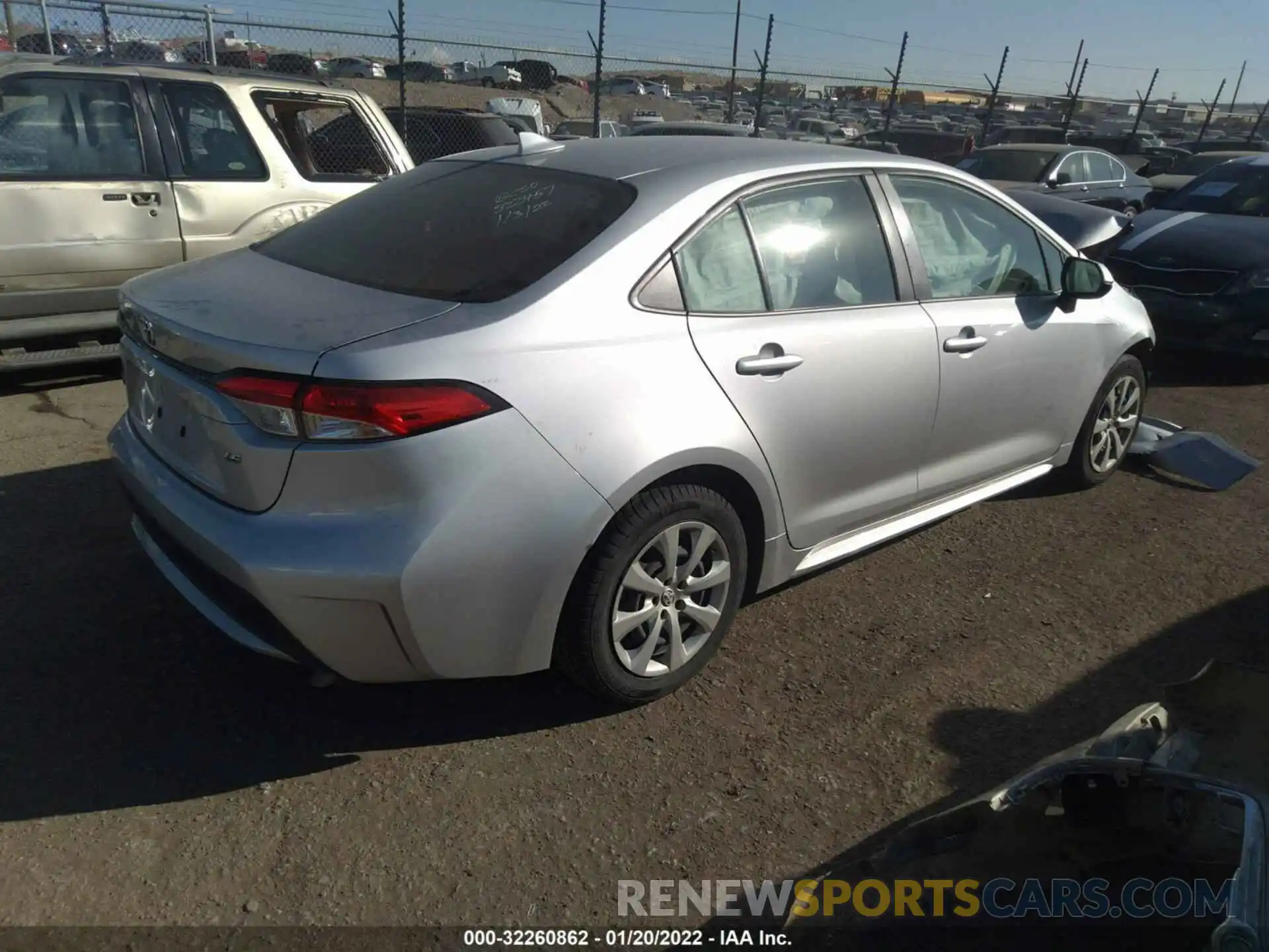 4 Photograph of a damaged car JTDEPRAE8LJ095857 TOYOTA COROLLA 2020